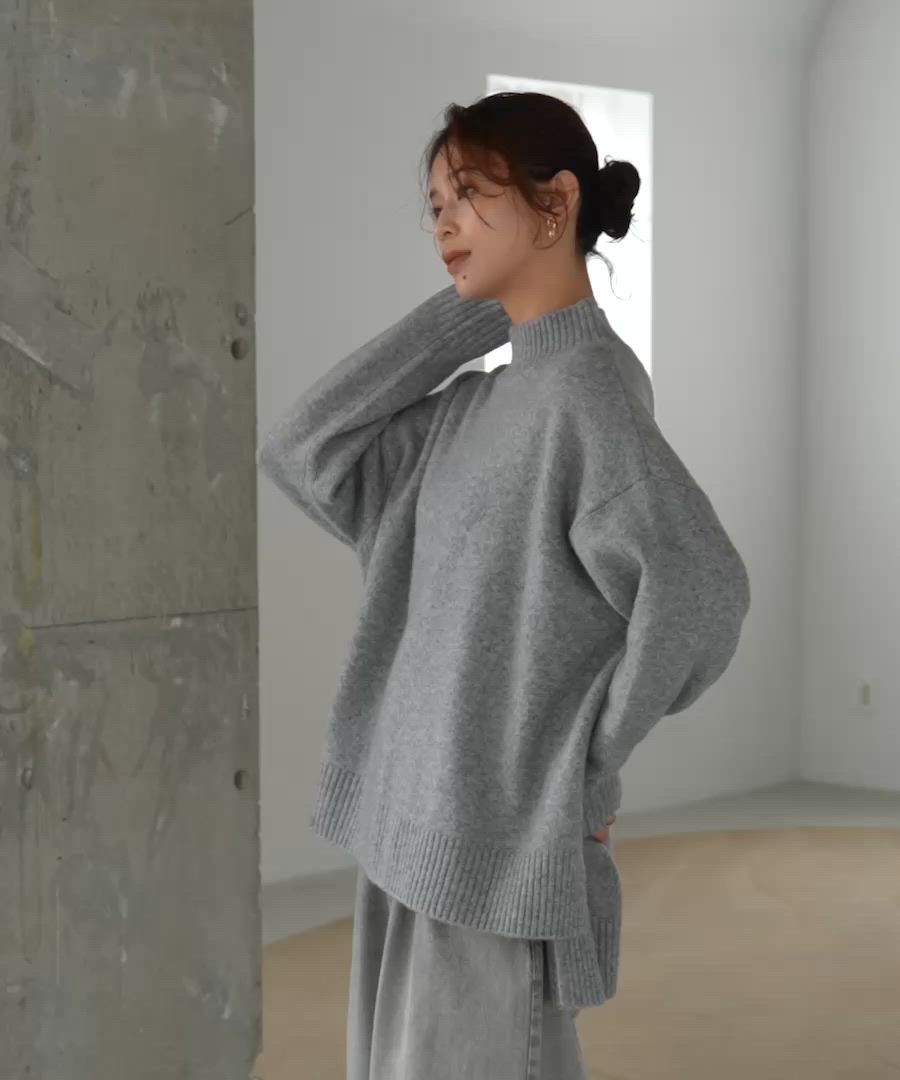 セール】7ゲージウールミックスハイネック ※新色画像待ち（ニット