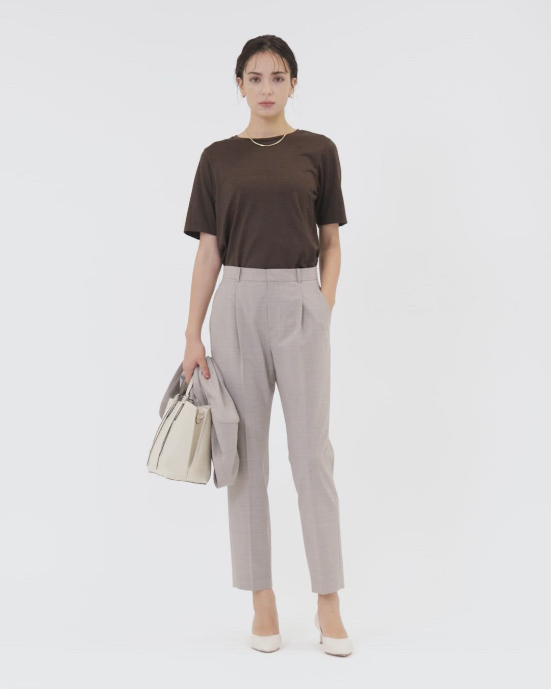 カチリラ テーパード パンツ -ウォッシャブル・ストレッチ