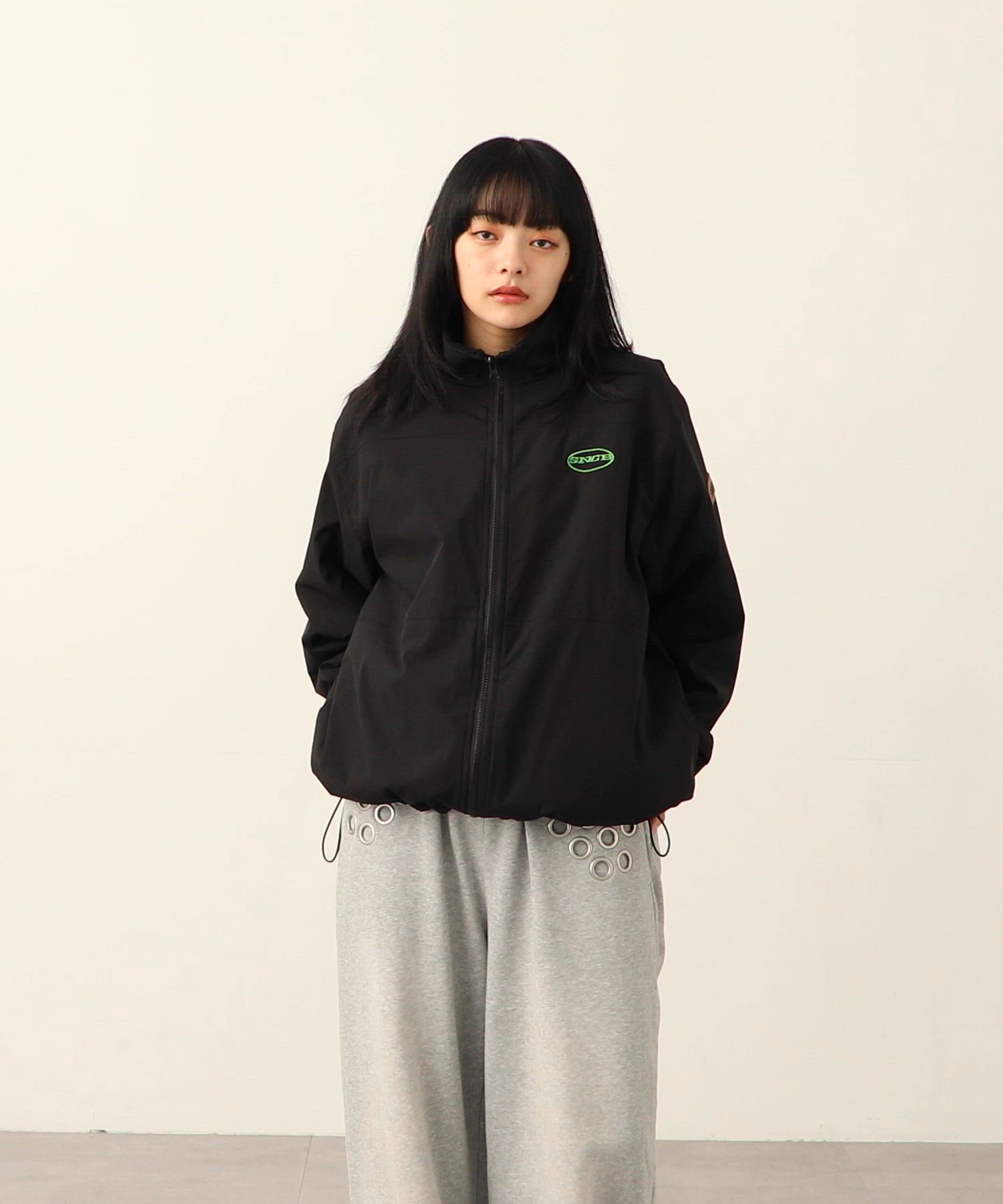 Snap club】 リバーシブルビッグスタンドボアジャケット（ブルゾン
