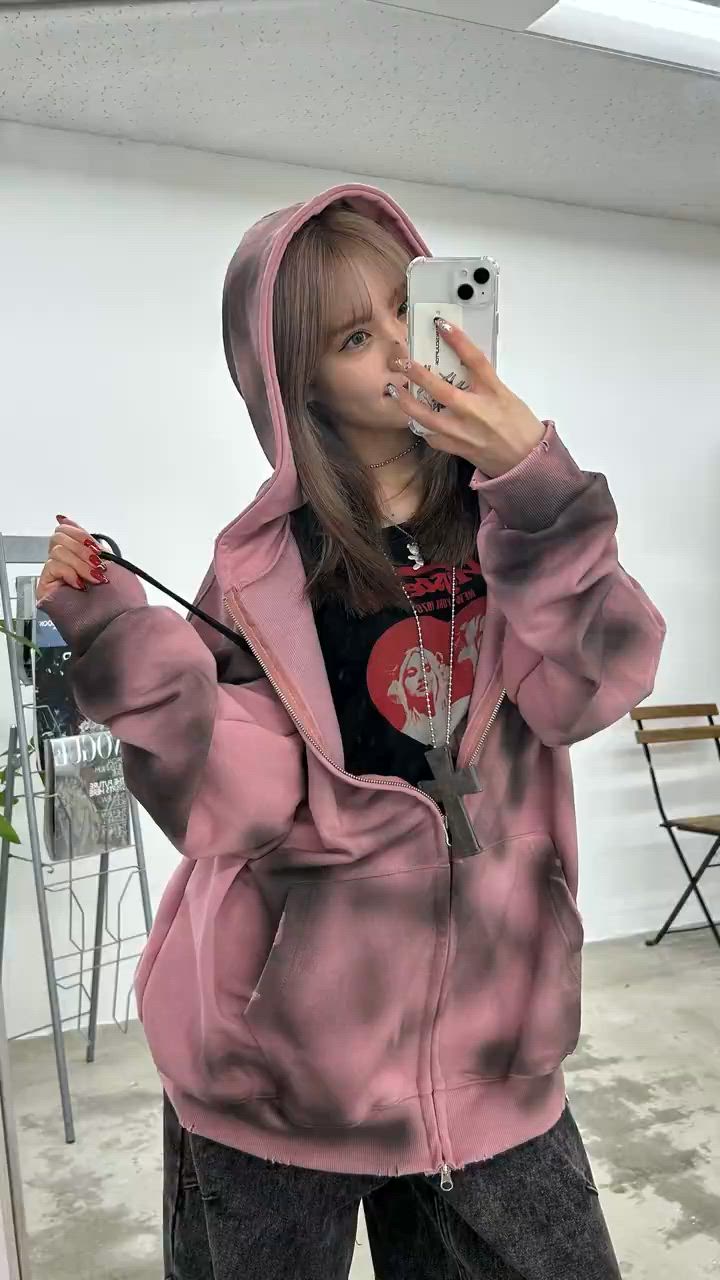 A'GEM/9 × .kom 『ARULE/アルール』スプレージップアップパーカー