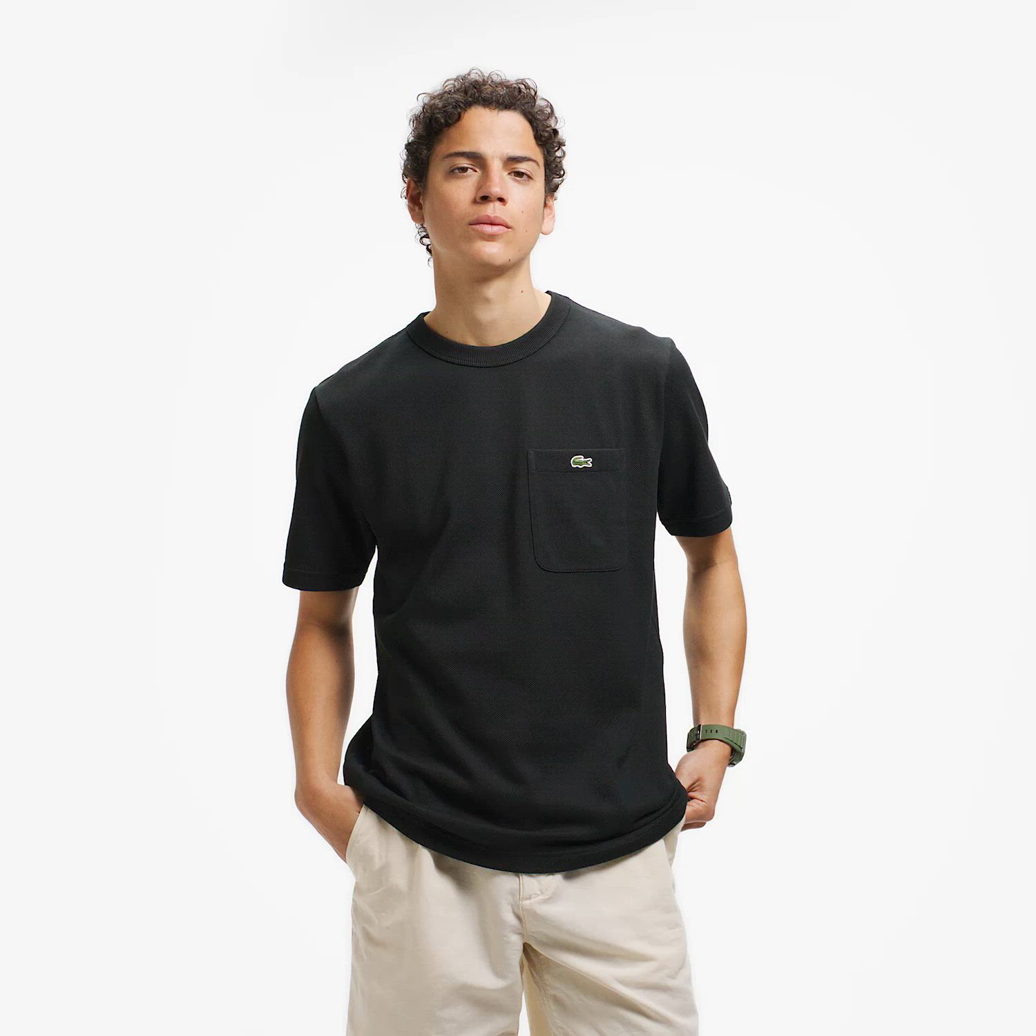 鹿の子地ポケット半袖Tシャツ（Tシャツ/カットソー）｜LACOSTE