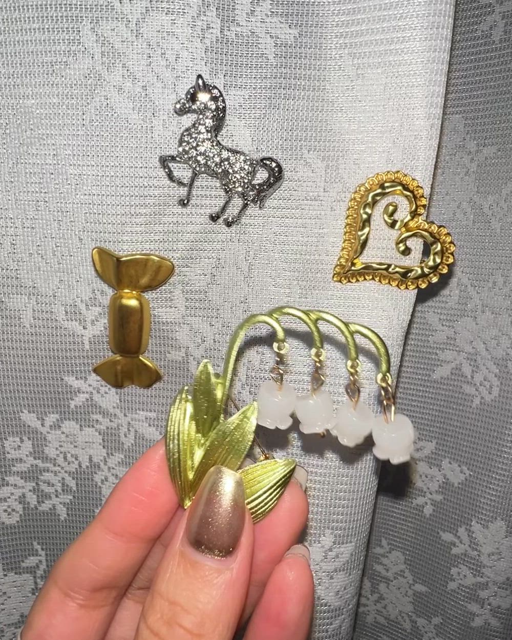 ヴィンテージスタイル ブローチ・コサージュセットシルバー925 select 】vintage like brooch set / ブローチセット''lily of the