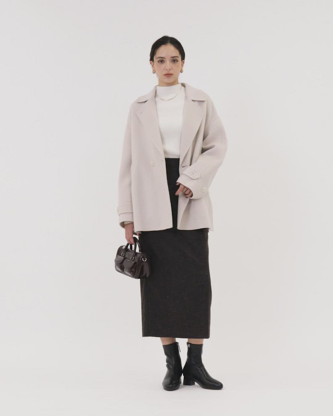 セール】［size SHORTあり］リバー テーラード ミドルコート（その他