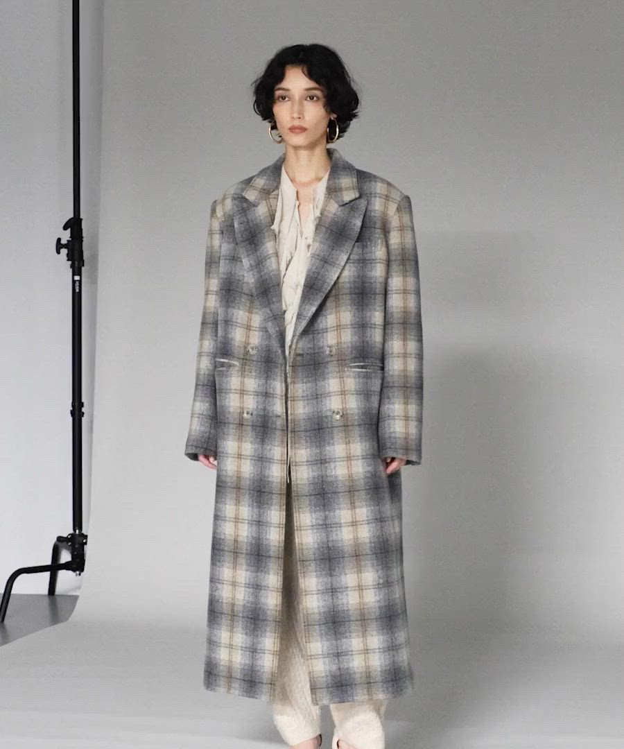 Curensology(カレンソロジー)/チェックチェスターロングコート