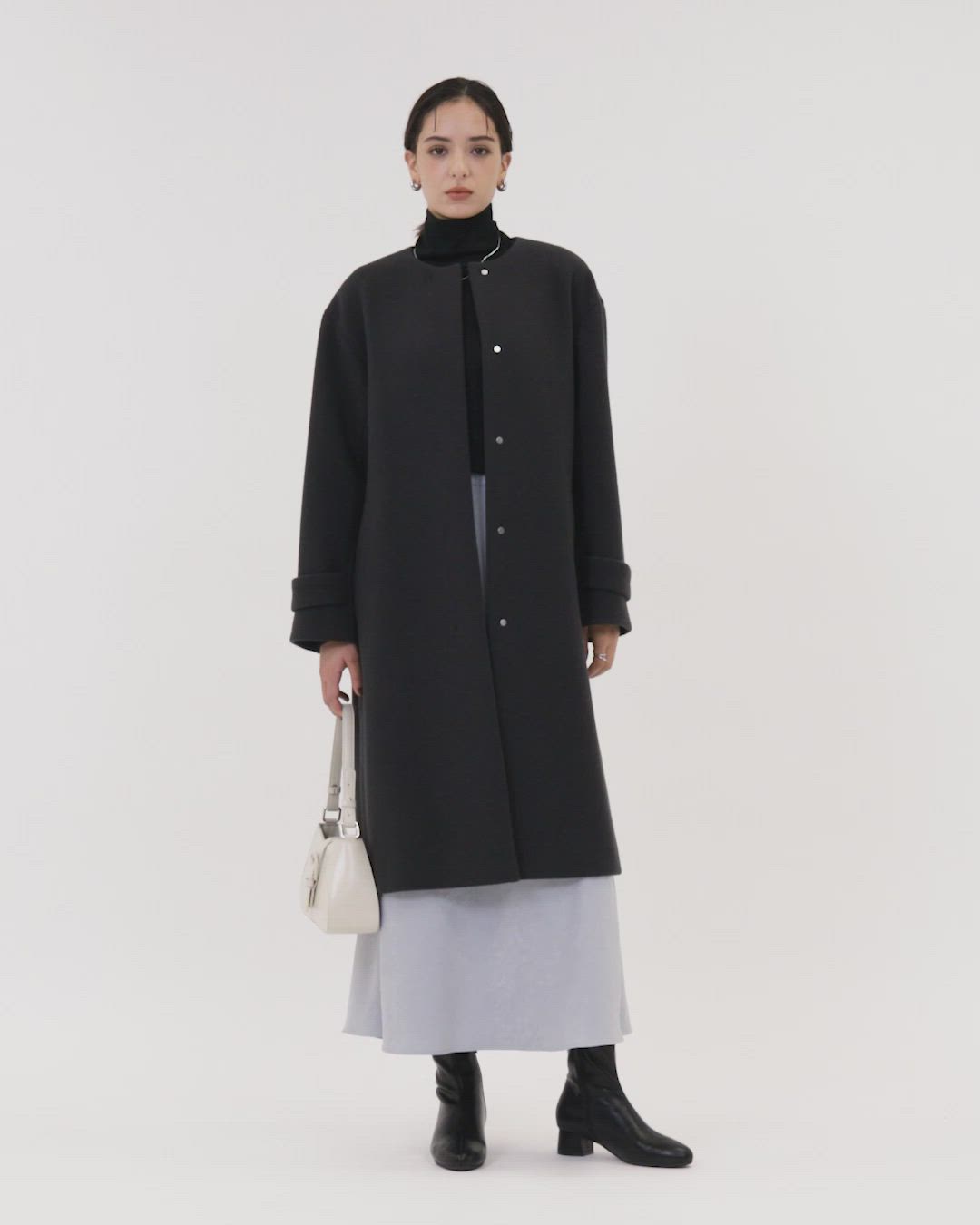 size SHORTあり］SENTDALE WOOL セントデールウール ノーカラー コート