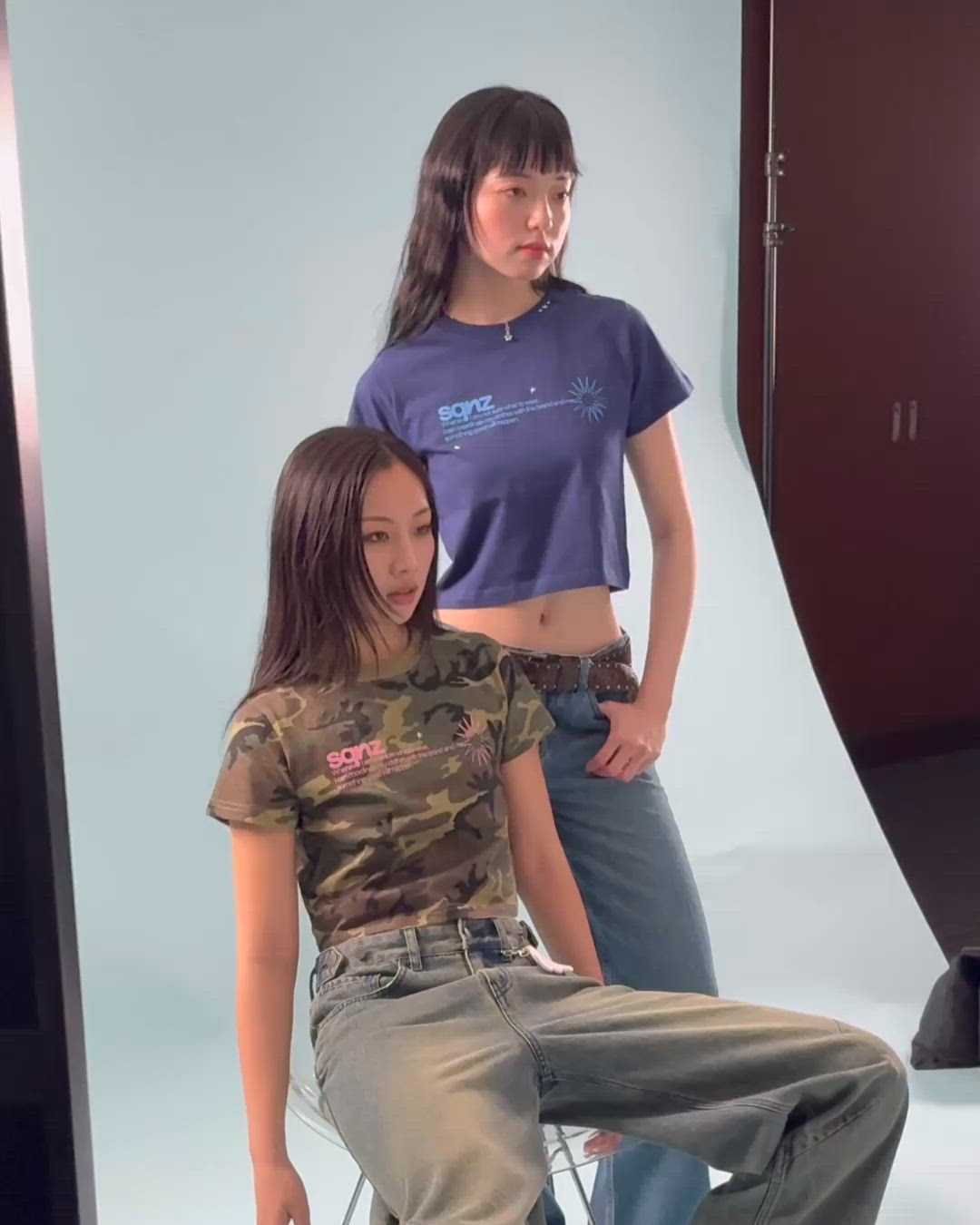 WEB限定 / 定番 / レディースシンプルロゴピチT / sqnz logo babetee