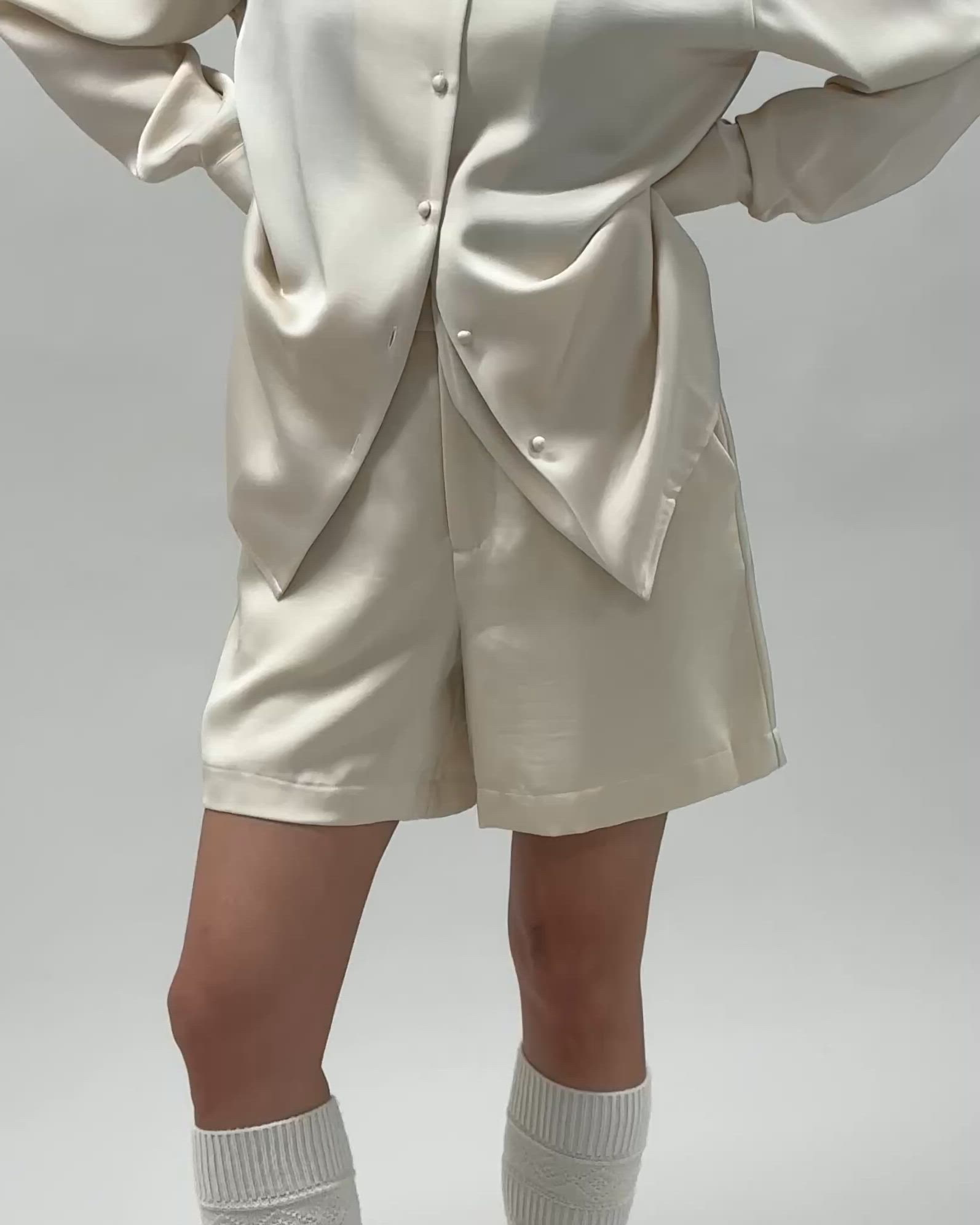 セール】サテンショートパンツ/セットアップ（その他パンツ）｜FUULLY