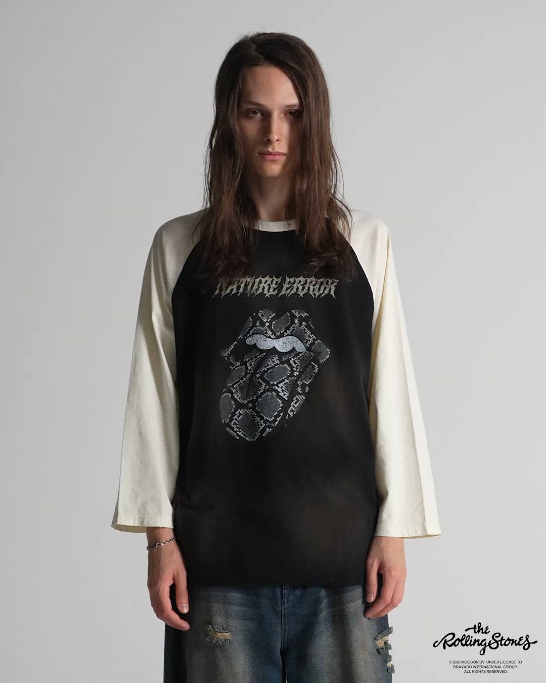GRANCY×The Rolling Stones】Lips and Tongue Raglan T-Shirt / リップ