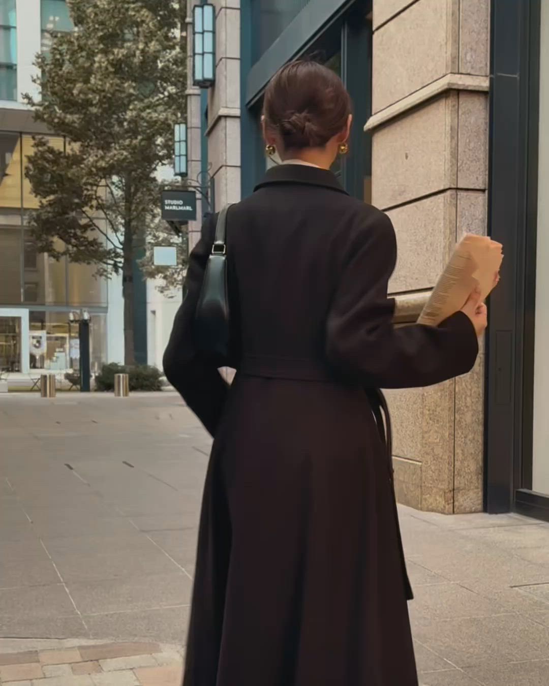 セール】ダブルボタンフレアロングチェスターコート（チェスターコート