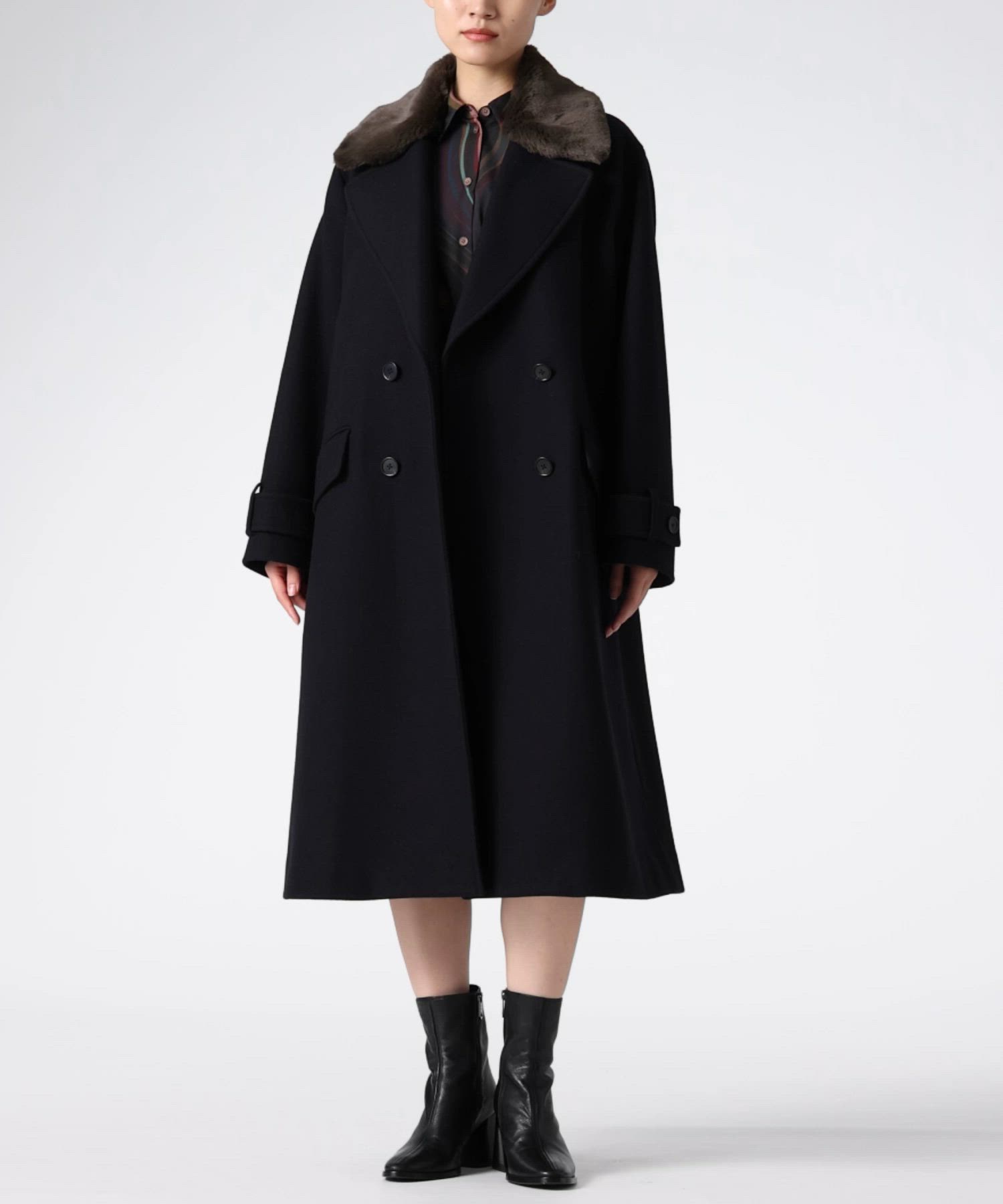ウィメンズ ウールカルゼ ロングコート / 255352 JK356（チェスター