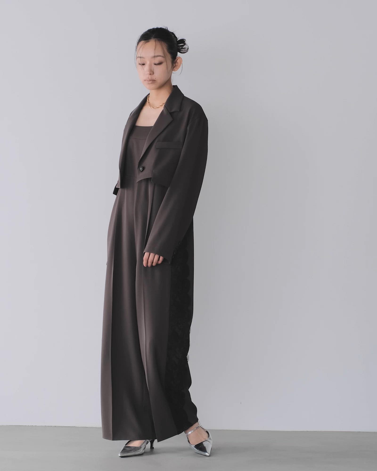 2点セットアイテム】サイドレースオールインワンドレス / side lace