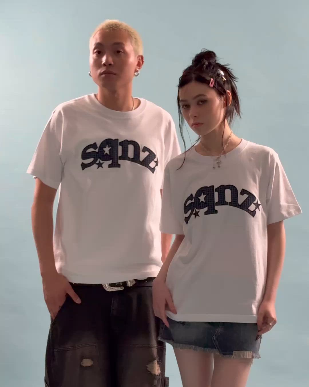 セール】※WEB限定 / ワッペン×チェック / スターロゴ半袖Tシャツ
