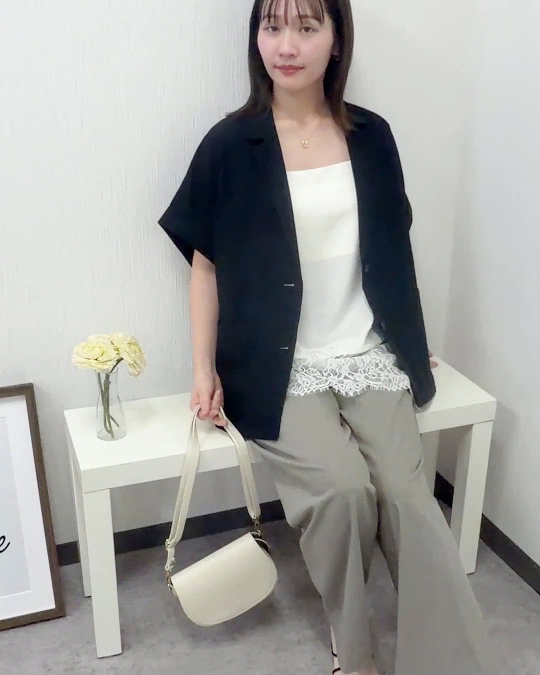 やわさらリネン半袖ジャケット〈洗濯機可能・吸水速乾・UVカット・抗菌