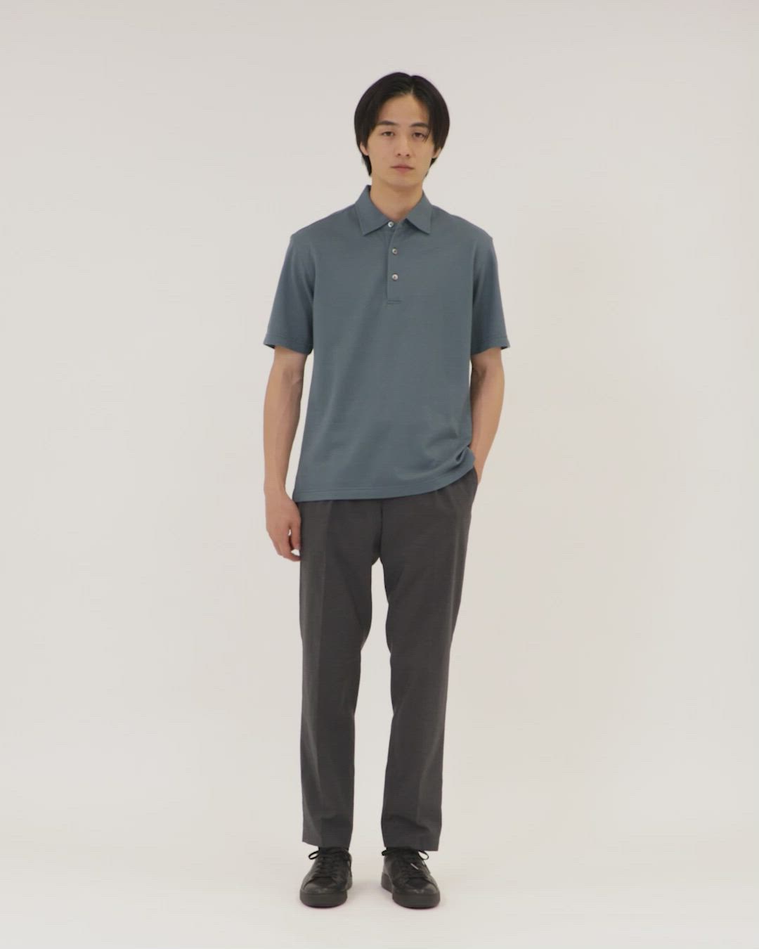 タフタ サイドシャーリング 1プリーツ パンツ UA COZY ウォッシャブル