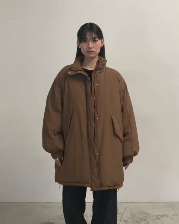 forksy.】〈撥水加工〉ビッグドロスト付きハイネックモンスター中綿