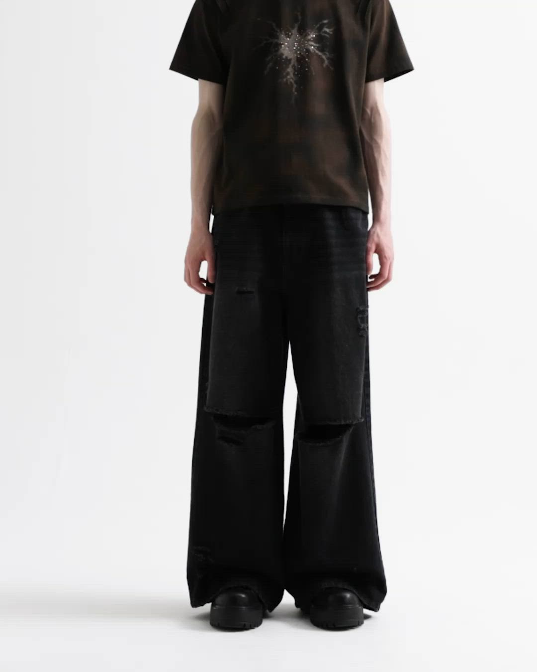 GRANCY】Rifted Slash Buggy Denim Pants / リフテッドスラッシュ