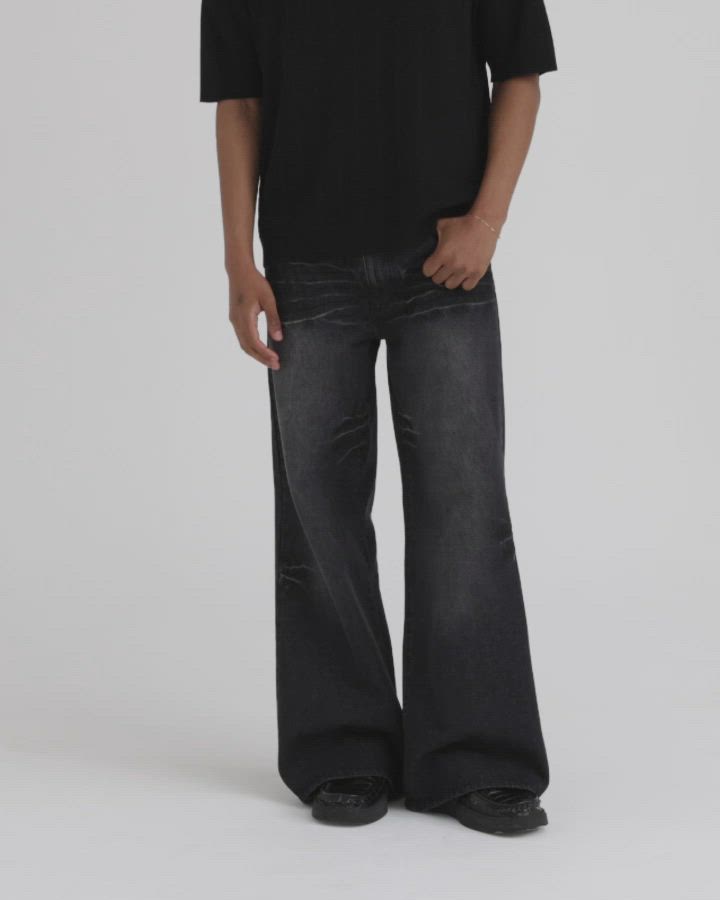 Parts Lab.】Vintage Washed Flare Denim Pants / ヴィンテージ