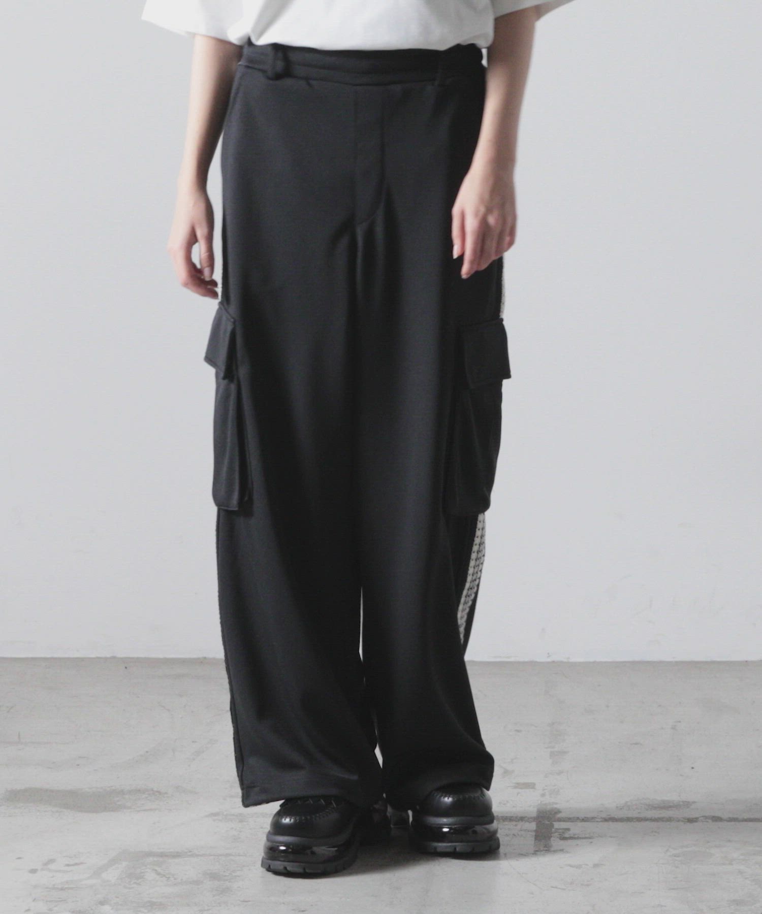 CLEL】Hand Knitting Track Cargo Pants / ハンドニッティング