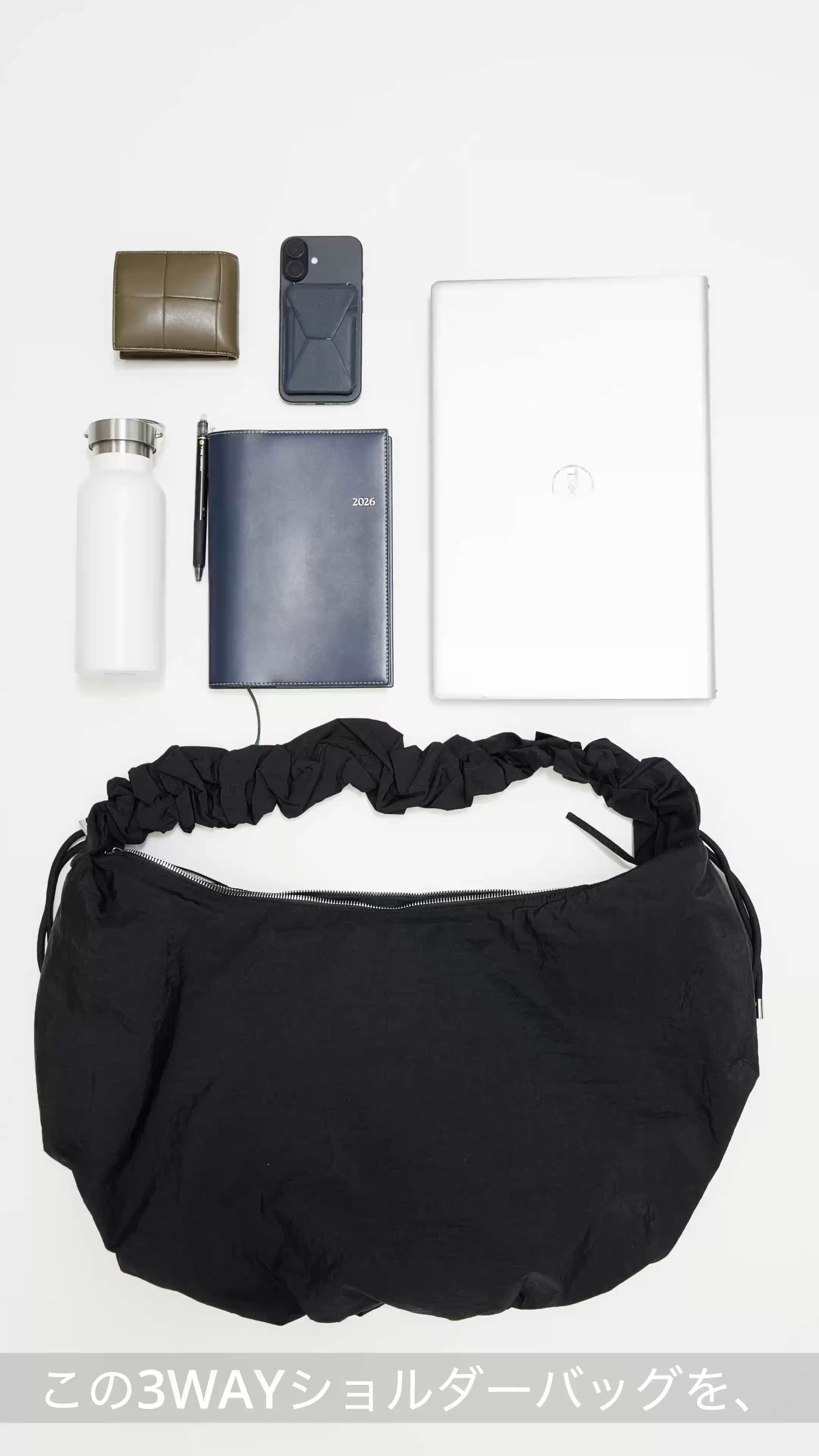 STUDIOUS】3WAY ROUND SHOULDER BAG/ドローコードショルダーバッグ