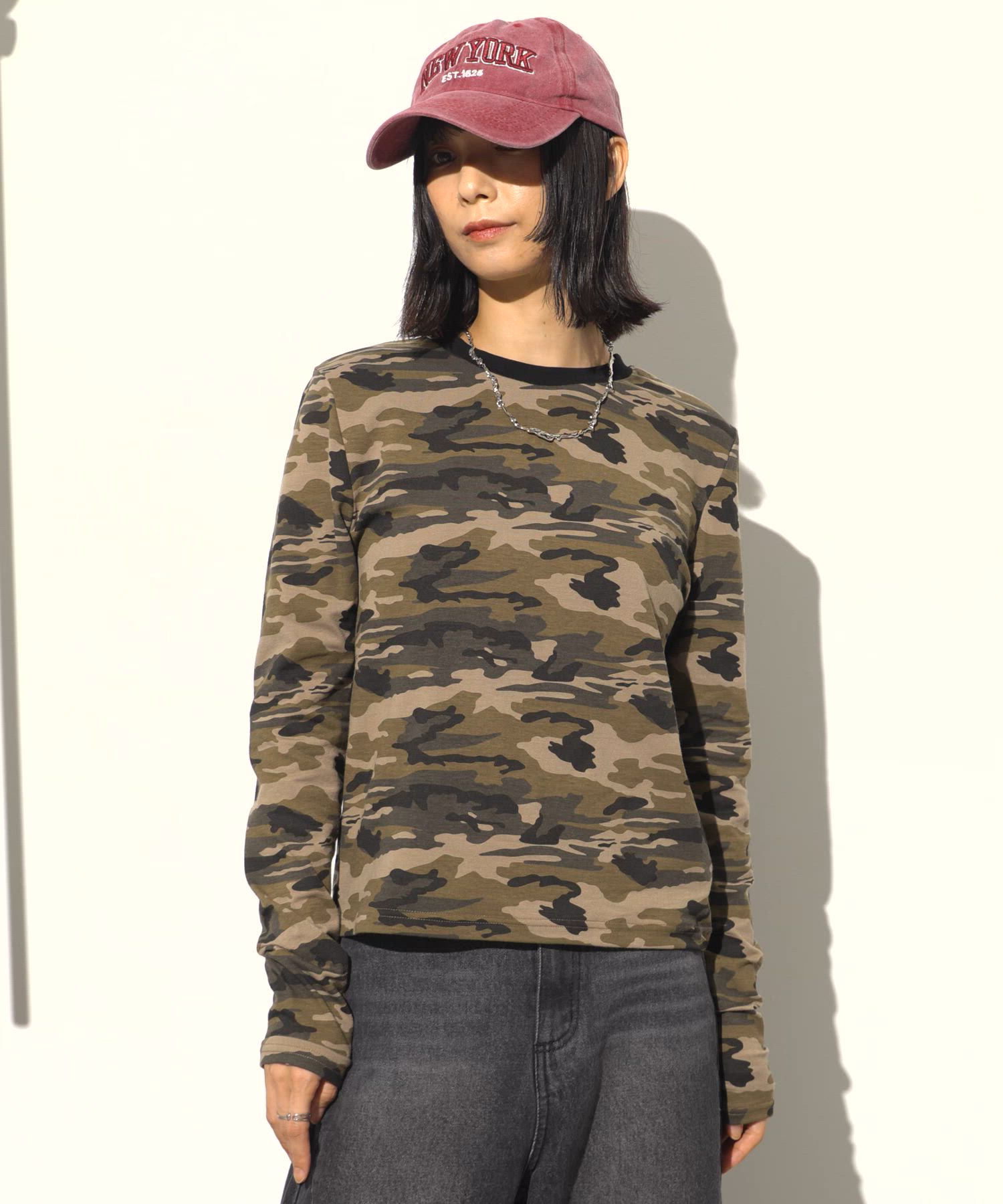 BRIEFING カモフラージュ柄 長袖プルオーバーＬサイズ BRIEFING ブリーフィング カモフラ 迷彩柄 長袖ニット セーター XL