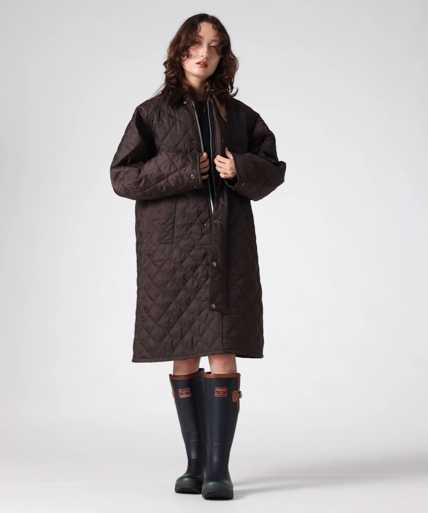 ウィメンズ Paul Smith Loves Barbour Exmoor キルティングロング