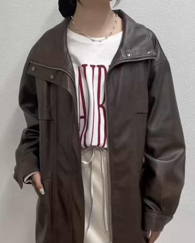 2サイズ展開/ウエストが絞れるのが嬉しい！】ドロストフェイクレザー