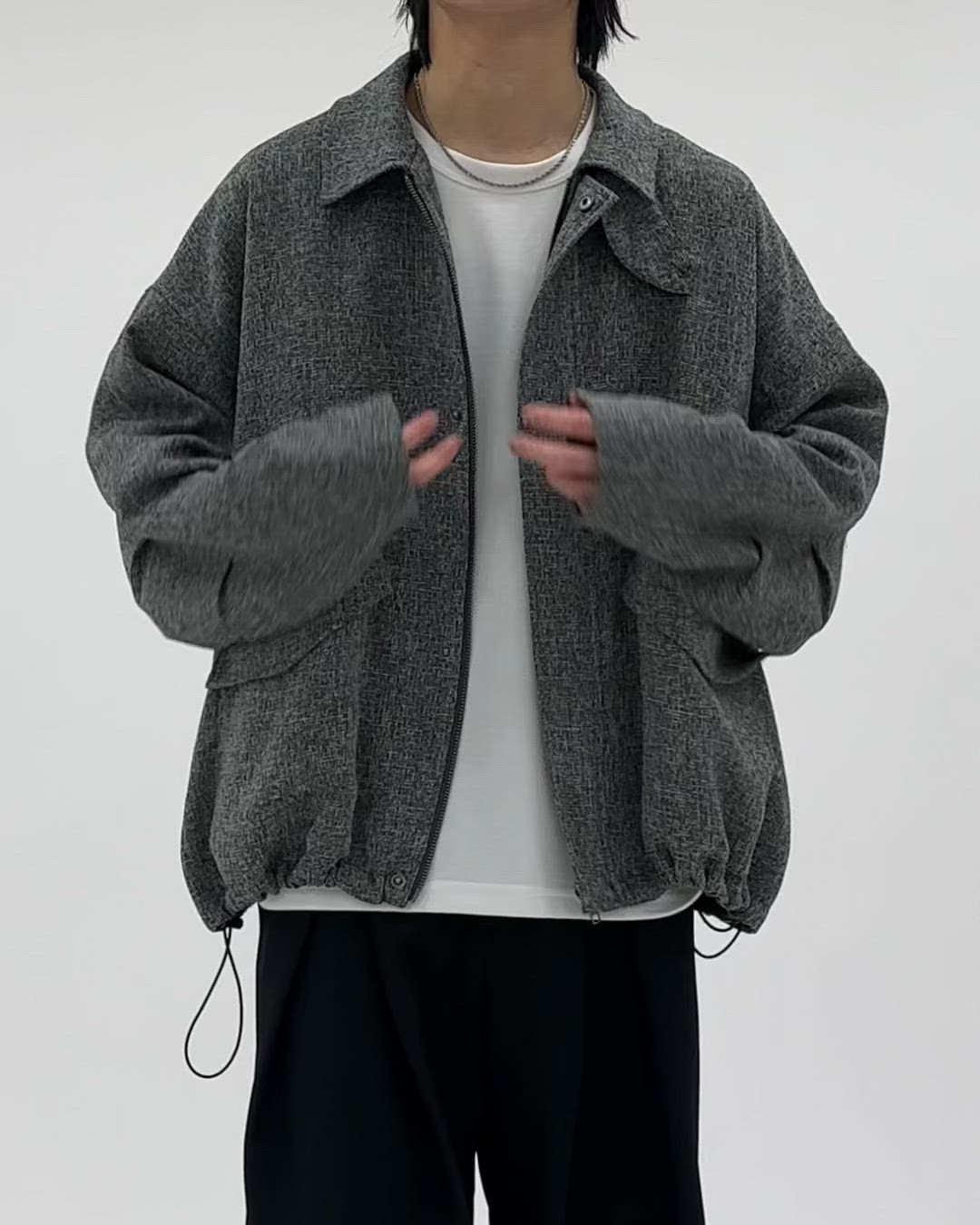 セール】2WAYツイードライクブルゾン（ブルゾン）｜epnok（エプノック