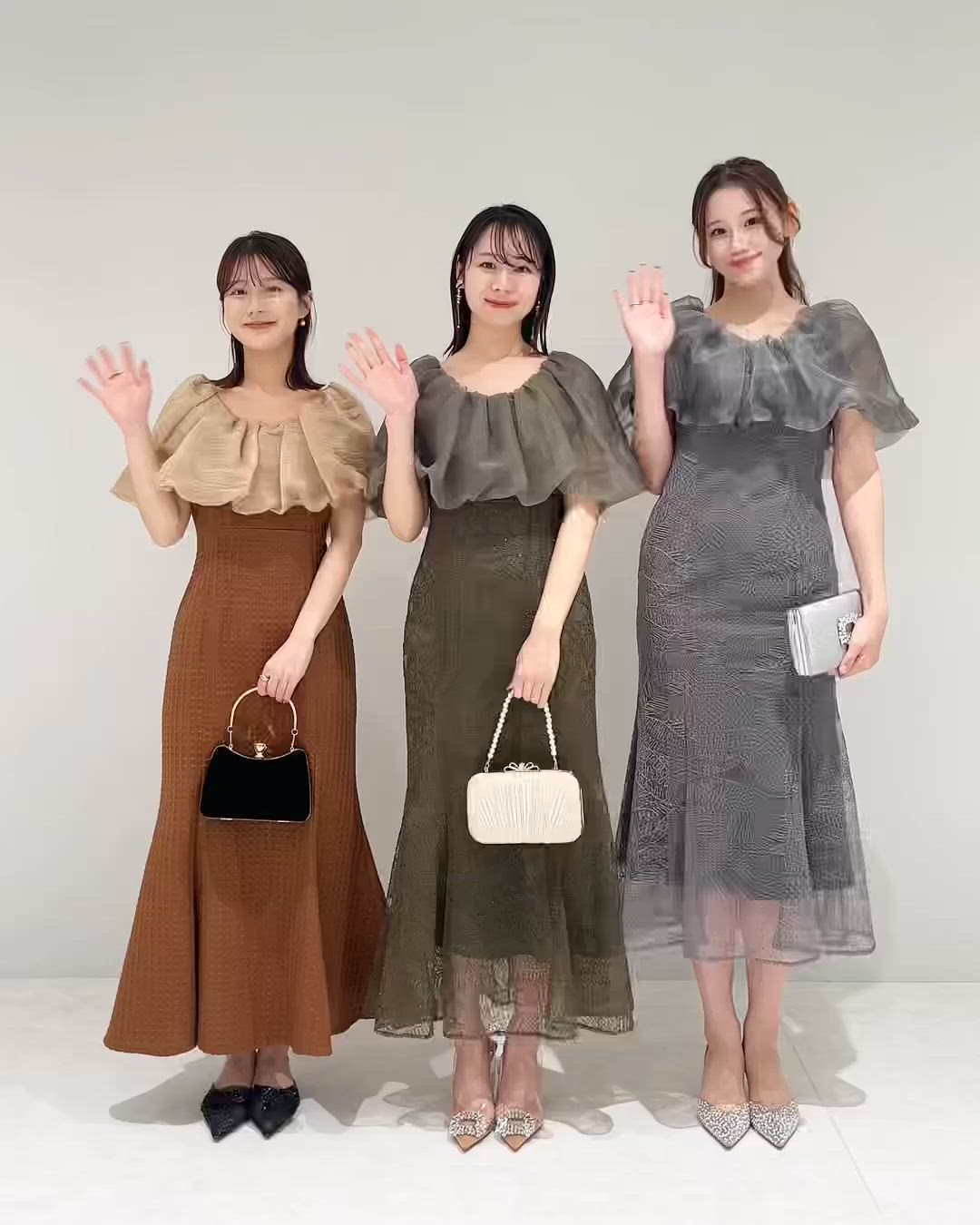 セール】【LEJA】2WAYオフショルダーパフスリーブバリエマーメイド