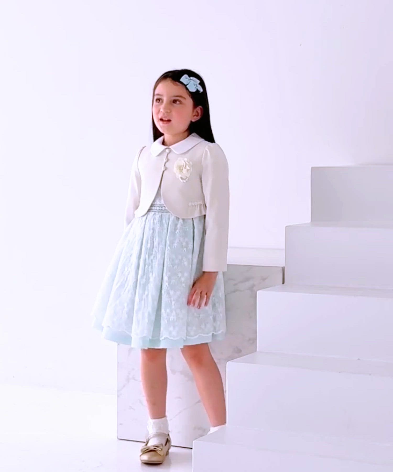 発表会 女の子 華やかアンサンブルセット】ニュアンスレース