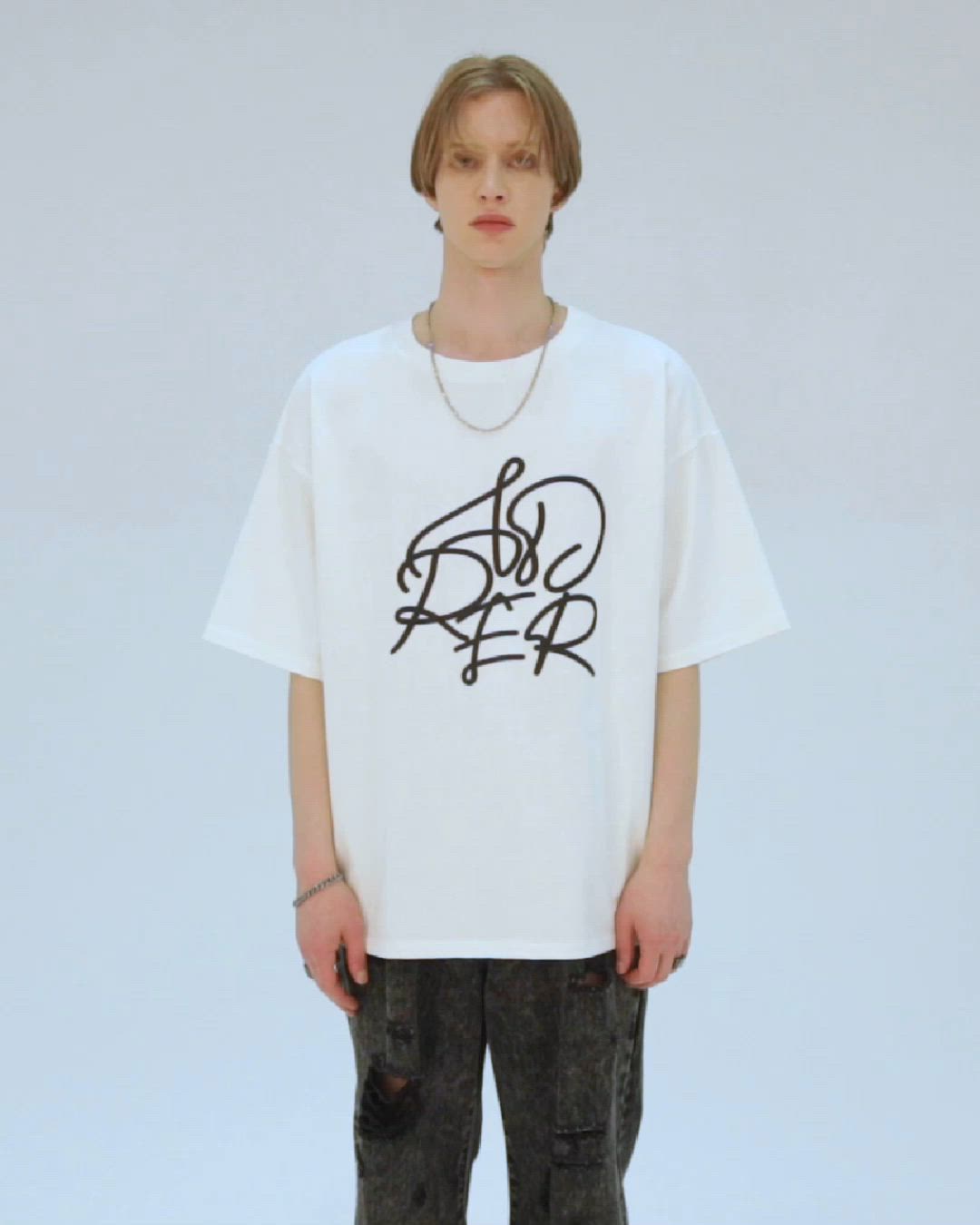 ADRER heavy weight 3D logo T shirt / ADRER ヘビーウェイト3DロゴT