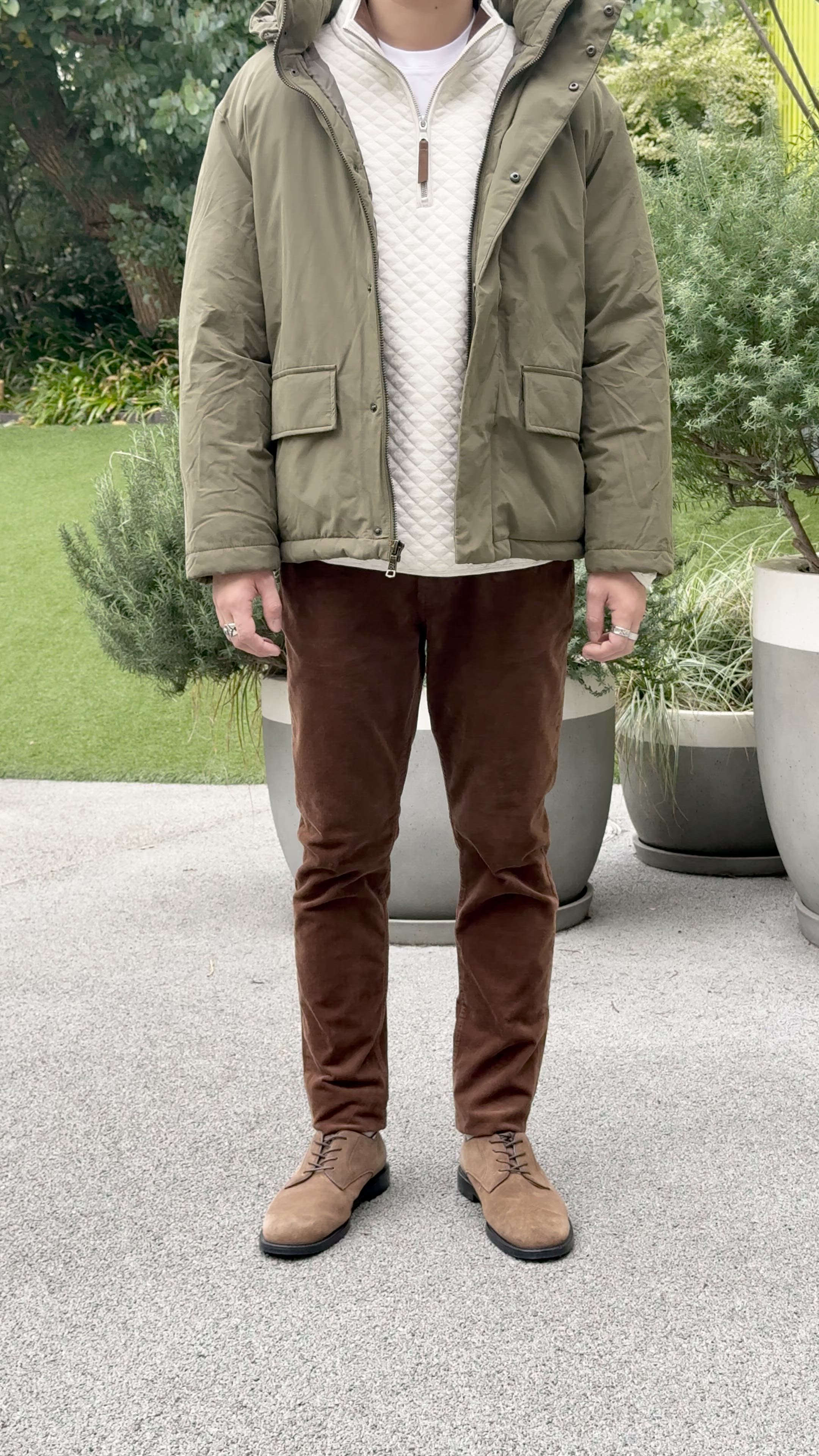 美品 BANANA REPUBLIC フーデッドパファー Mサイズ BANANA REPUBLIC