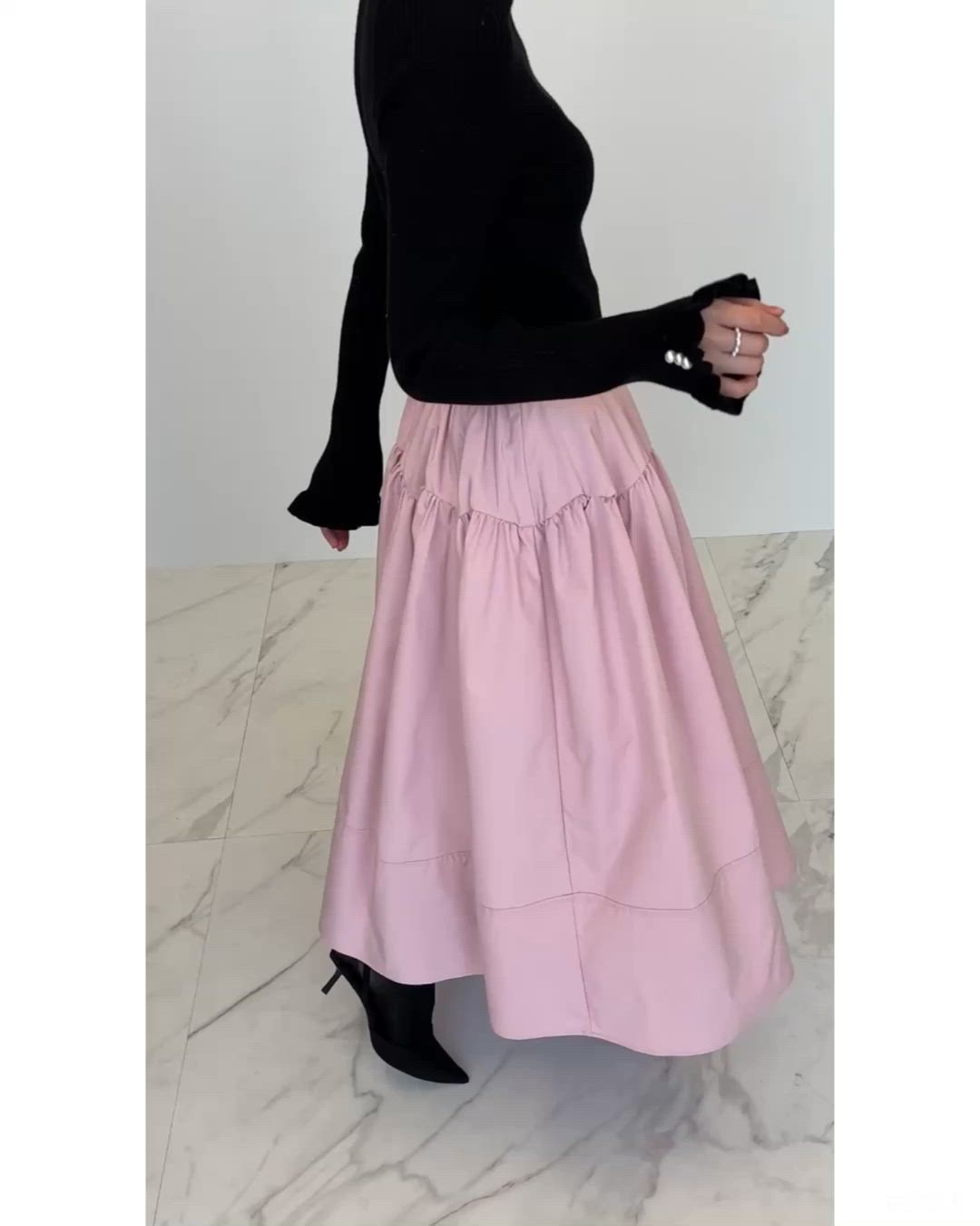 洗える ｜ バブル フレア スカート ｜ レディース ロングスカート