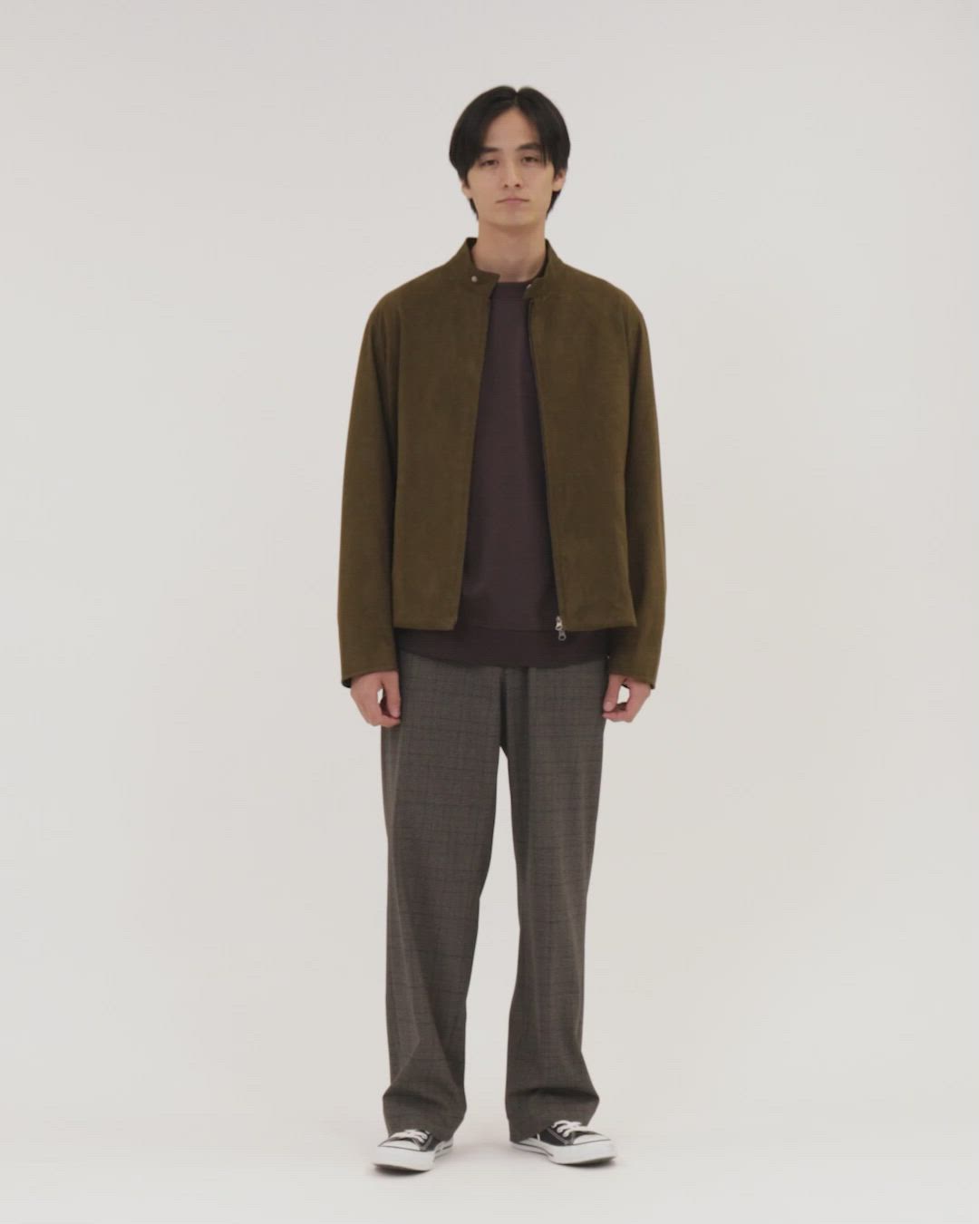 セール】スエードライク シングル ライダースジャケット（ライダース