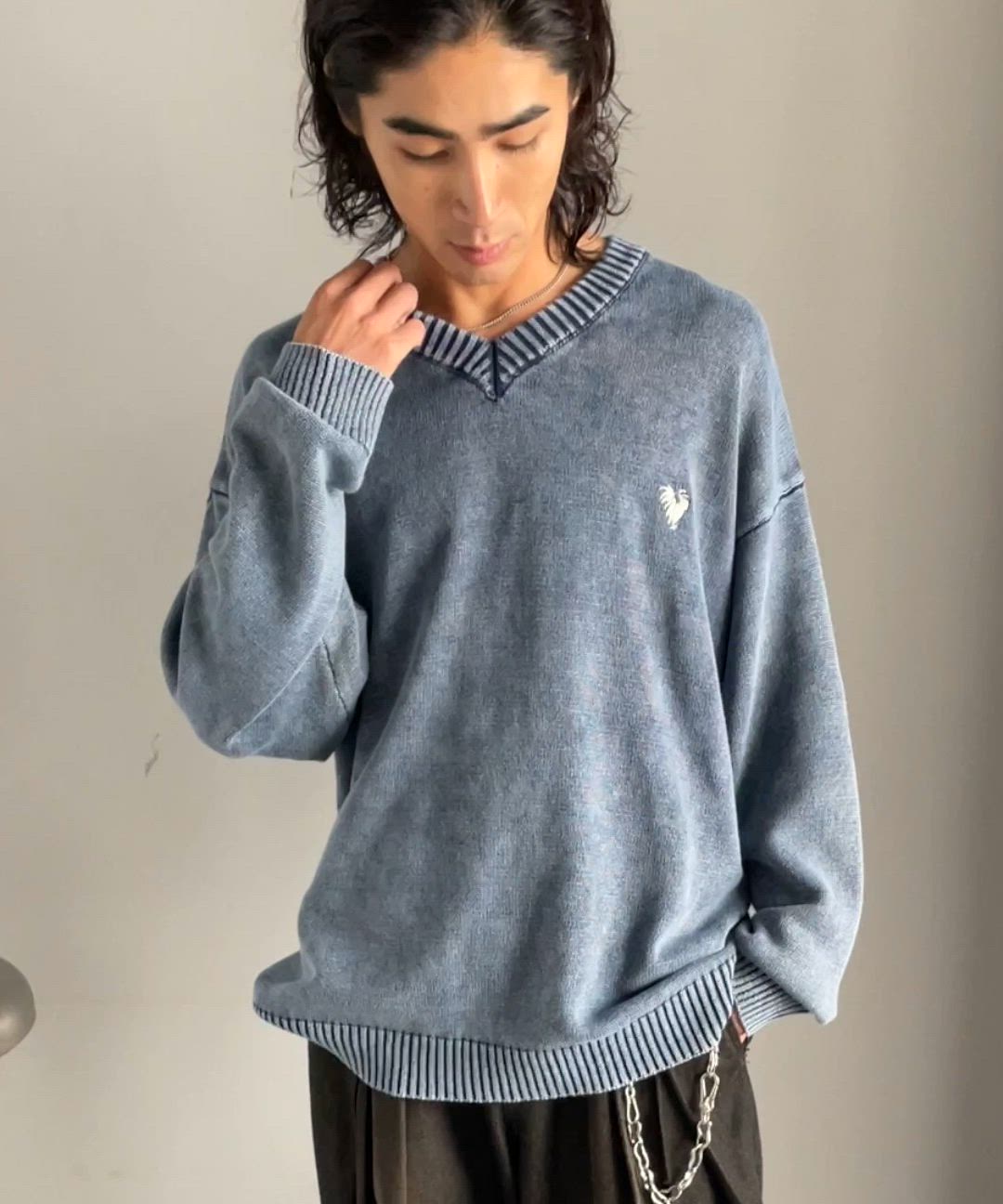 セール】「垢抜け確定。」綿100％刺繍入りピグメント加工オーバー