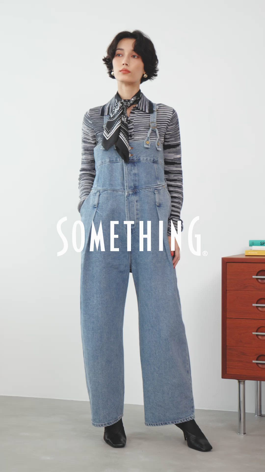 atelier SOMETHING LACE UP SALOPETTE/アトリエサムシング マルチ