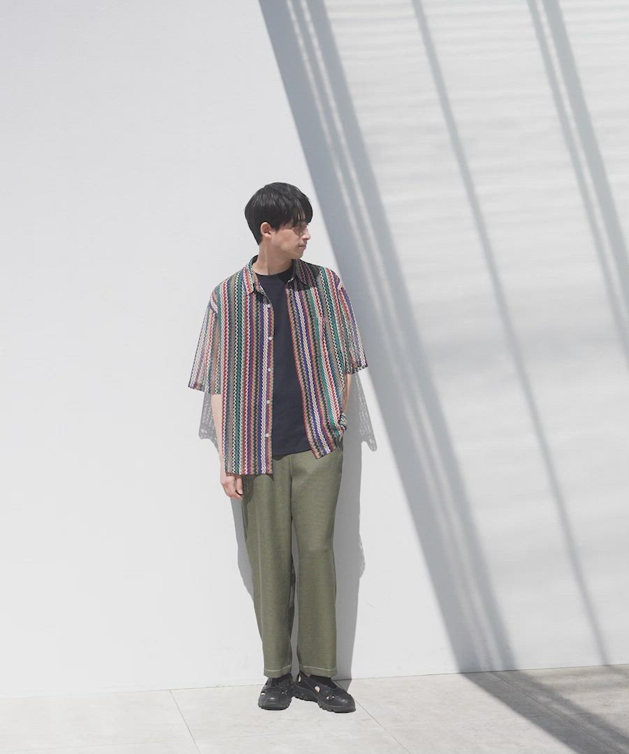 セール】ストライプレース半袖シャツ / 283477（シャツ/ブラウス