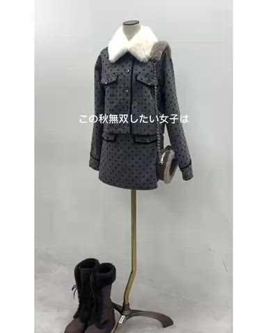 セール】【セットアップ対応】フェイクファー襟パイピングジャケット