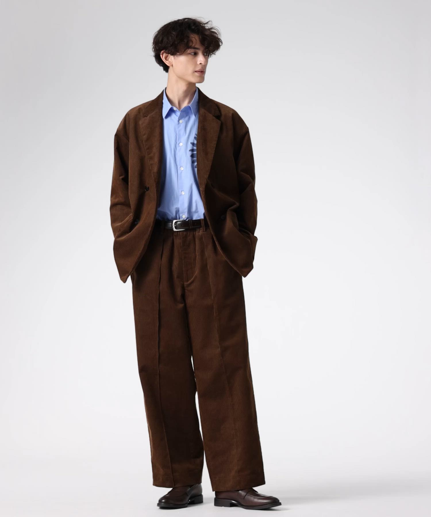 コーデュロイ ダブルブレスト ジャケット / 252760 EXJ03（テーラード