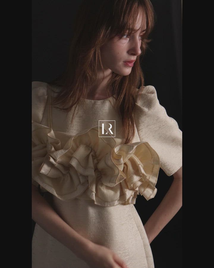 Wavy frill bustier jacquard dress（ドレス）｜LE'RURE（リルアー）の