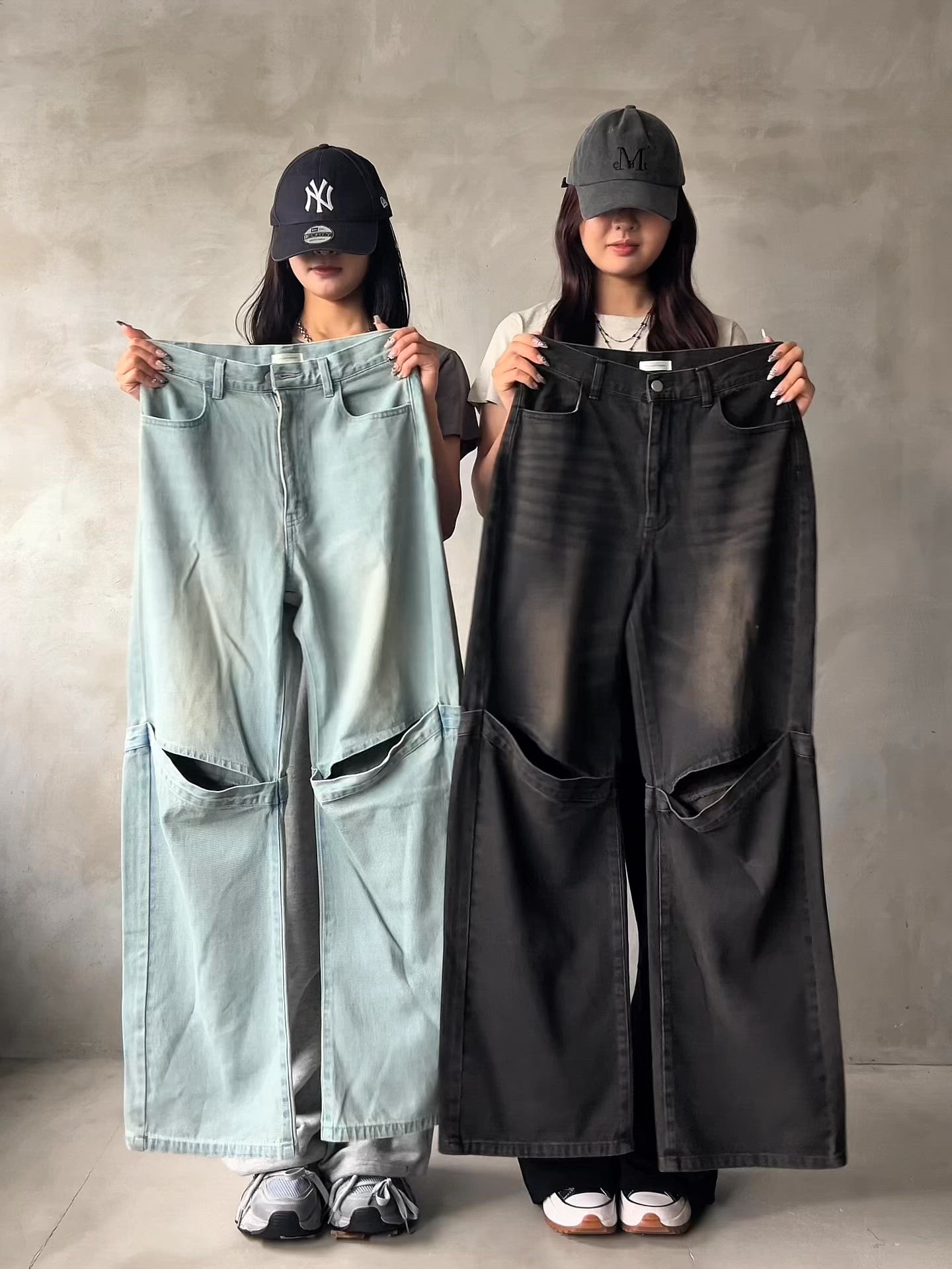 セール】膝カッティングデニムパンツ【ZOZOTOWN限定アイテム】（デニム 