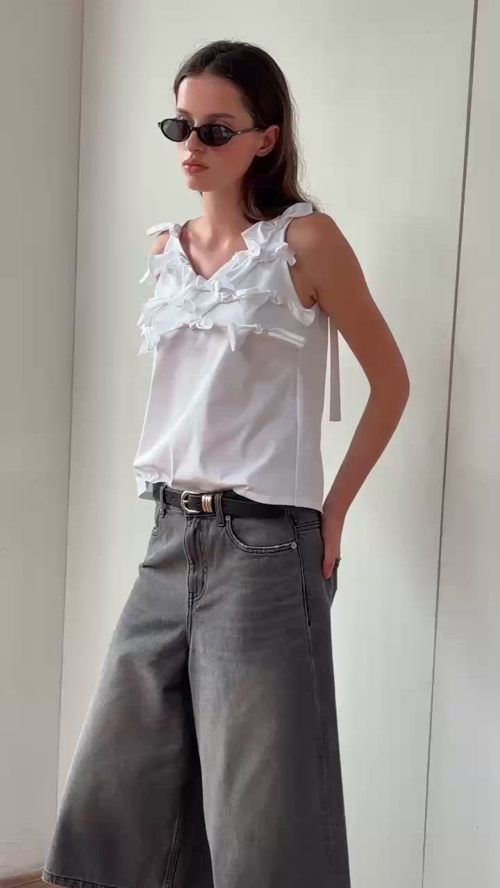 セール】ボウジャージーキャミトップ / Bow Jersey Cami Top
