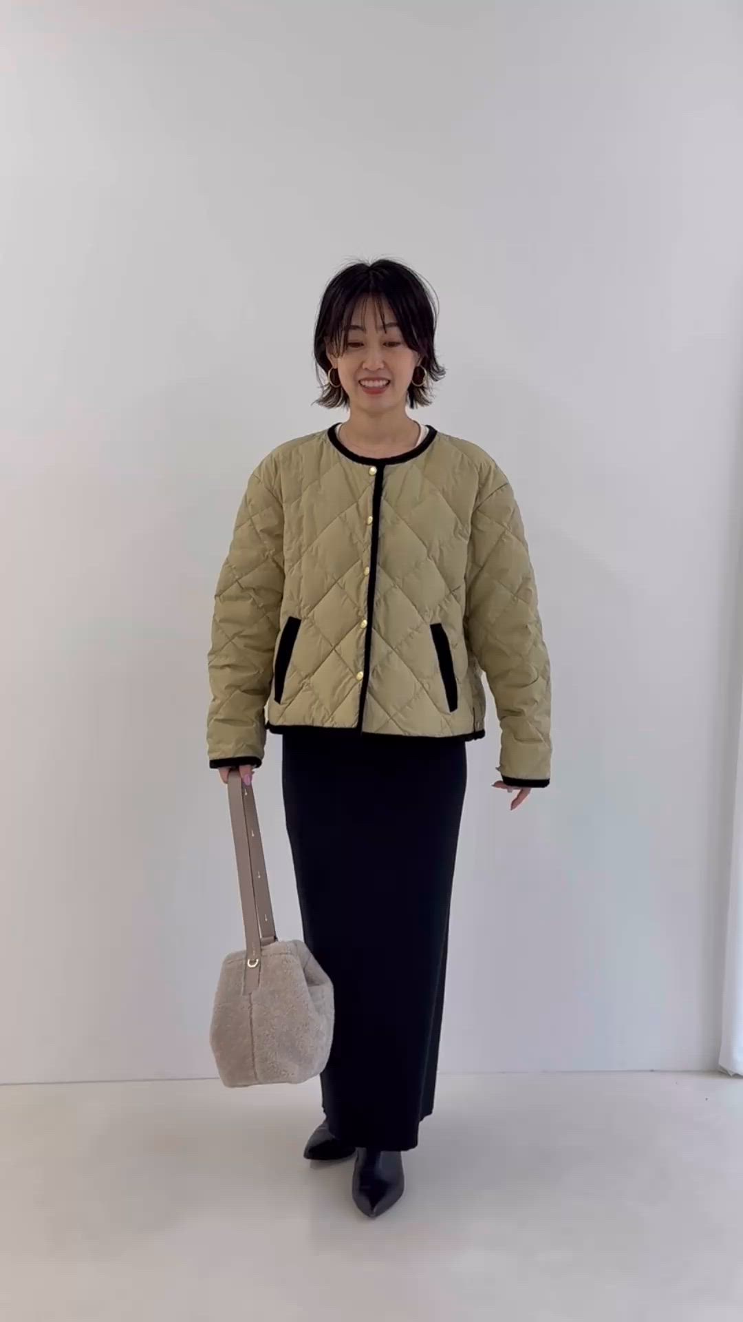 セール】【TAION×LIMONTA】別注ベロアパイピングショートダウン