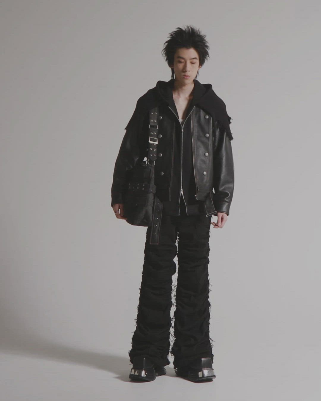 GRANCY】Crazy layered denim pants design shoulder bag / クレイジー