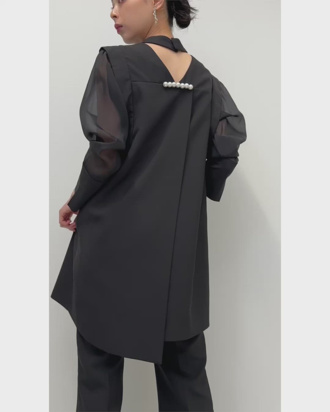 セール】【オケージョン対応】バックパールデザイントップス×フレア