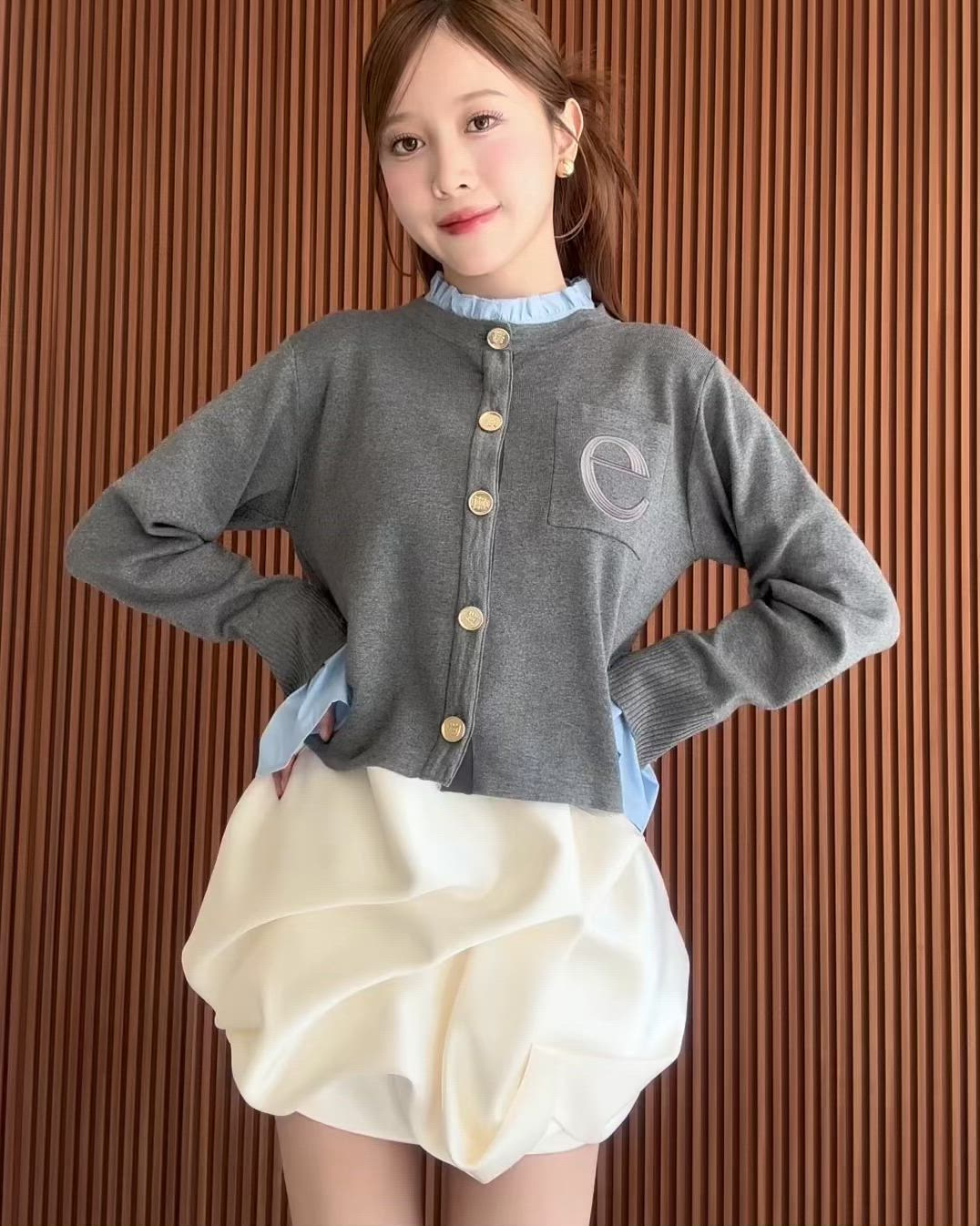 【即日発送】eimyistoire Attachedcollarニットジャケット Attached collar ニットジャケット（ノーカラージャケット）｜EIMY