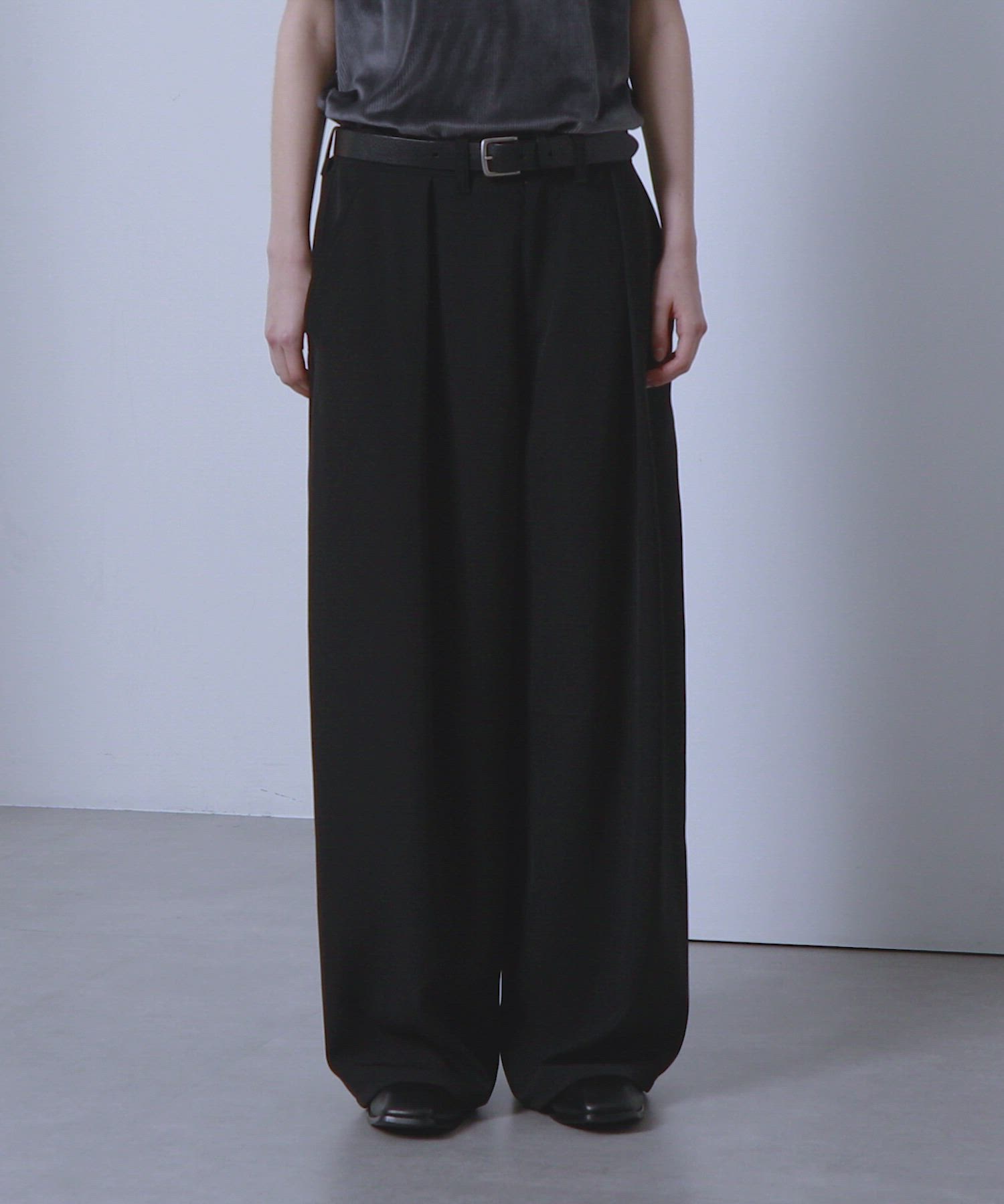 ドレープ バギーワイドタックスラックス（スラックス）｜Loose/ルース