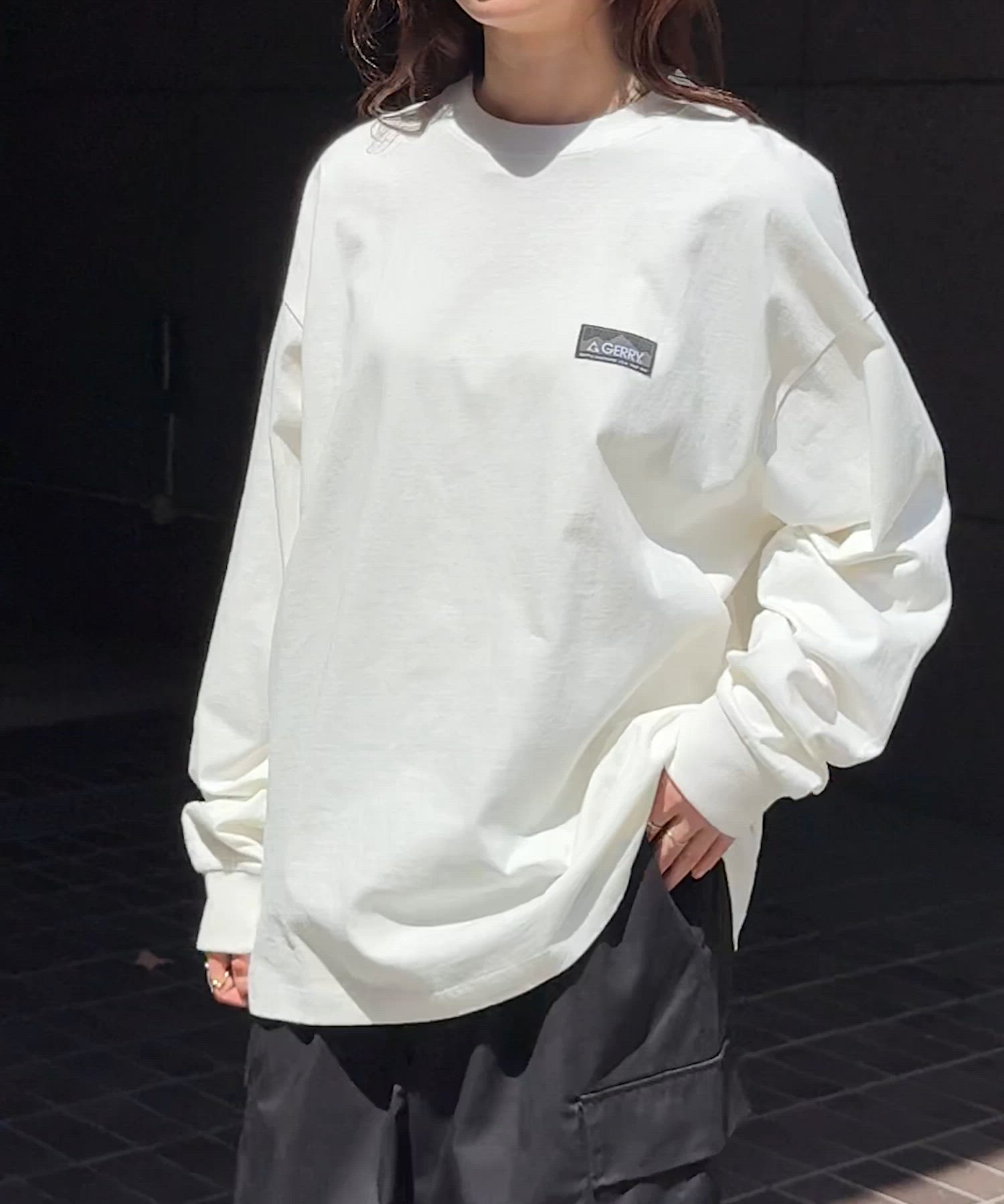 A17150 極美品 シークエル サークルロゴ&バックプリント ロンT 黒XL