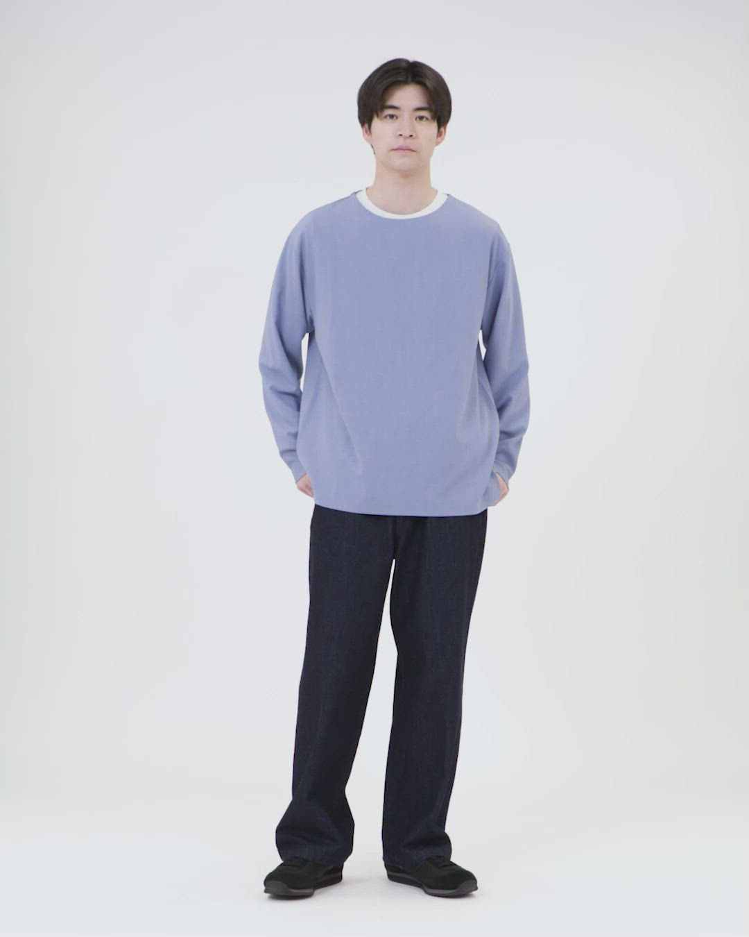 セール】KIVANC ノーカラー 長袖 Tシャツ（Tシャツ/カットソー