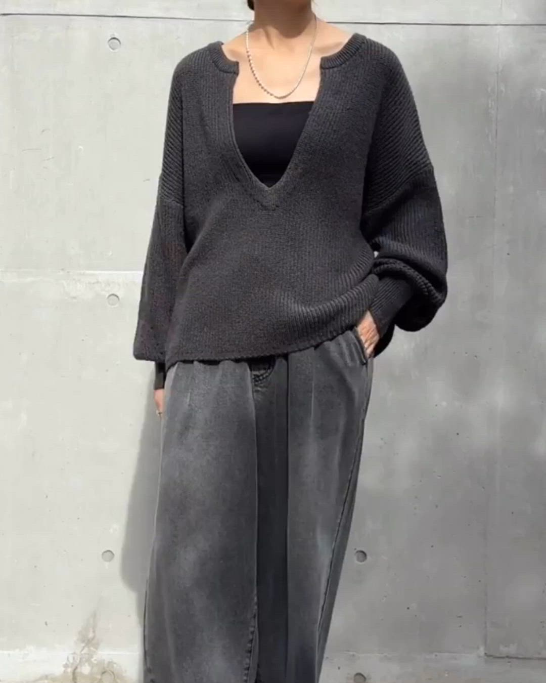 セール】ウール混スキッパープルオーバー（ニット/セーター）｜DouDou