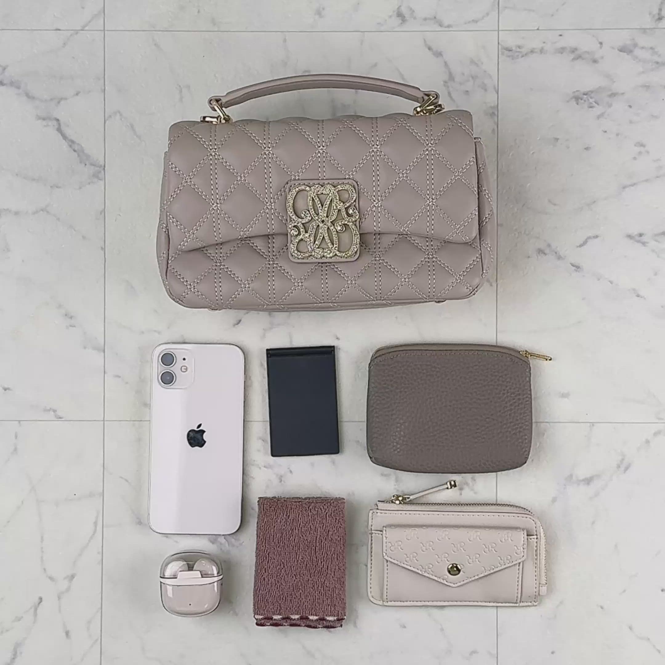 2WAY モノグラムビジューキルティングバッグ（ショルダーバッグ